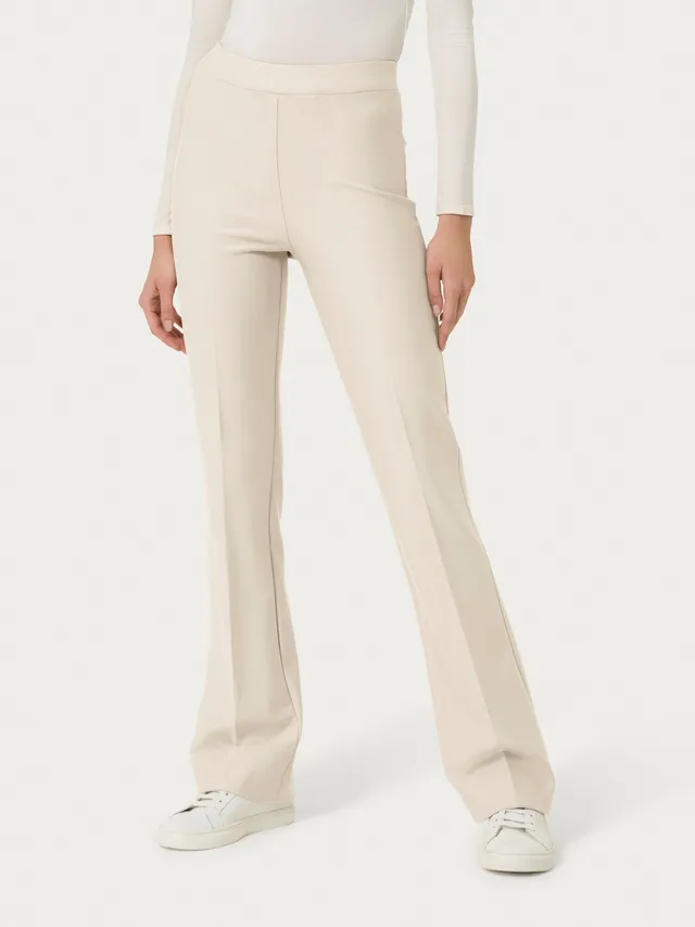 Ragno Compact pantalone flare Champignon vita elasticizzata