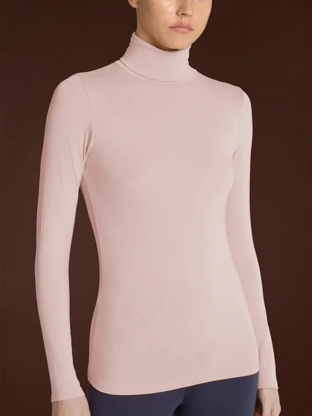 Ragno Eco Viscosa Dolcevita Maglia rosa Cameo Rose calda