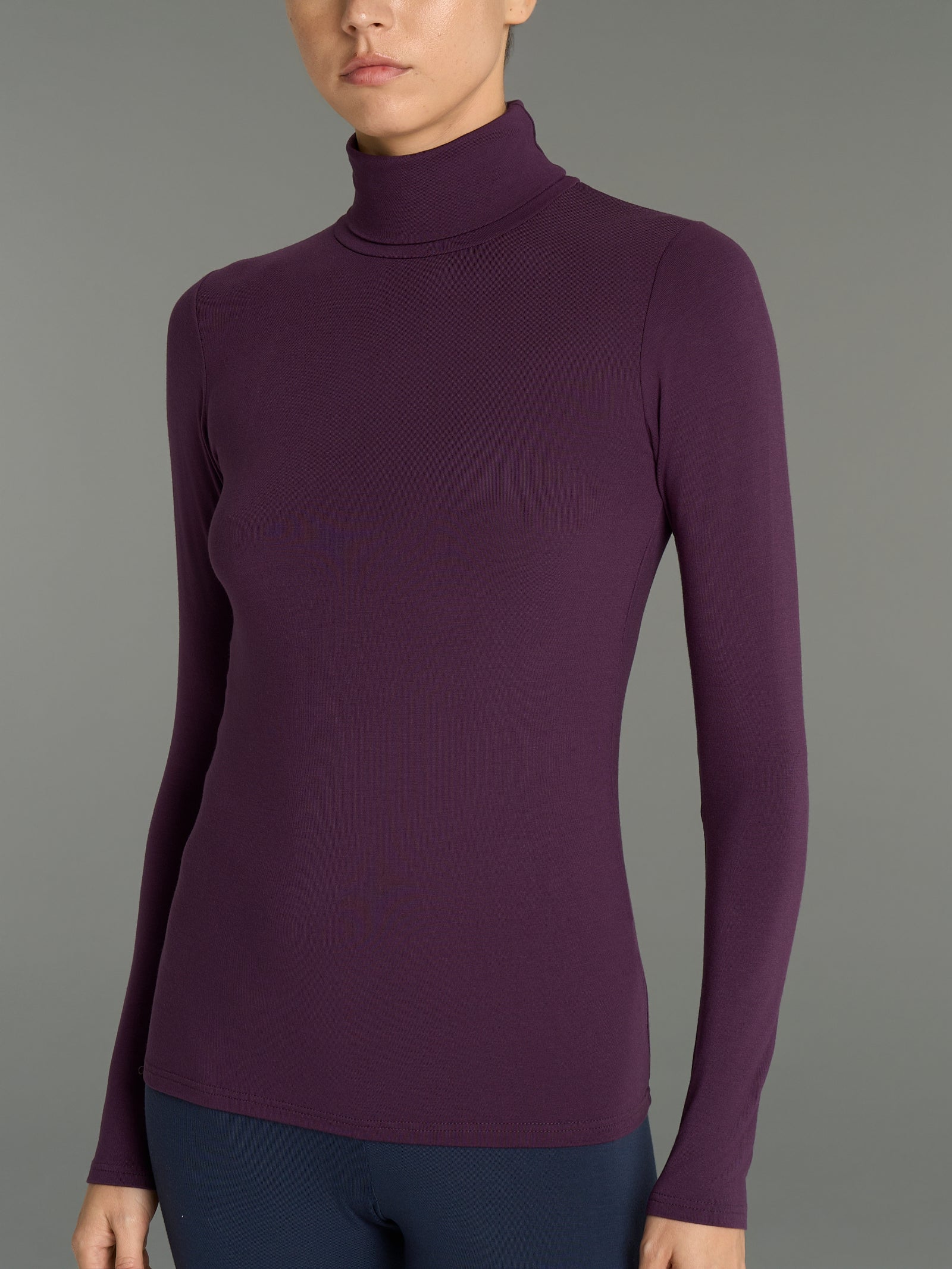 Ragno Eco Viscosa dolcevita Plum Perfect skinny