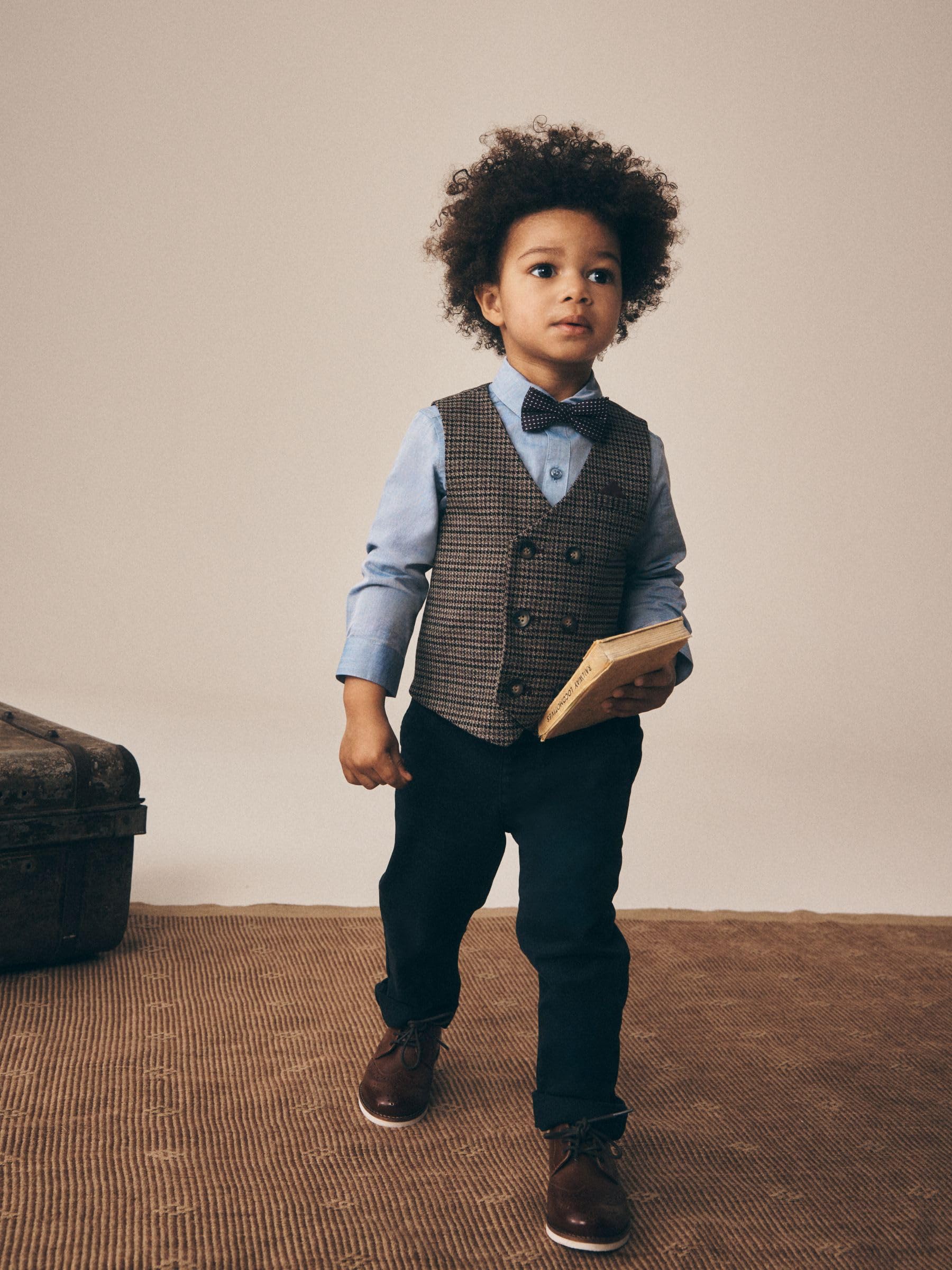 Geo Next set gilet camicia farfallino bambino 80-86 elegante