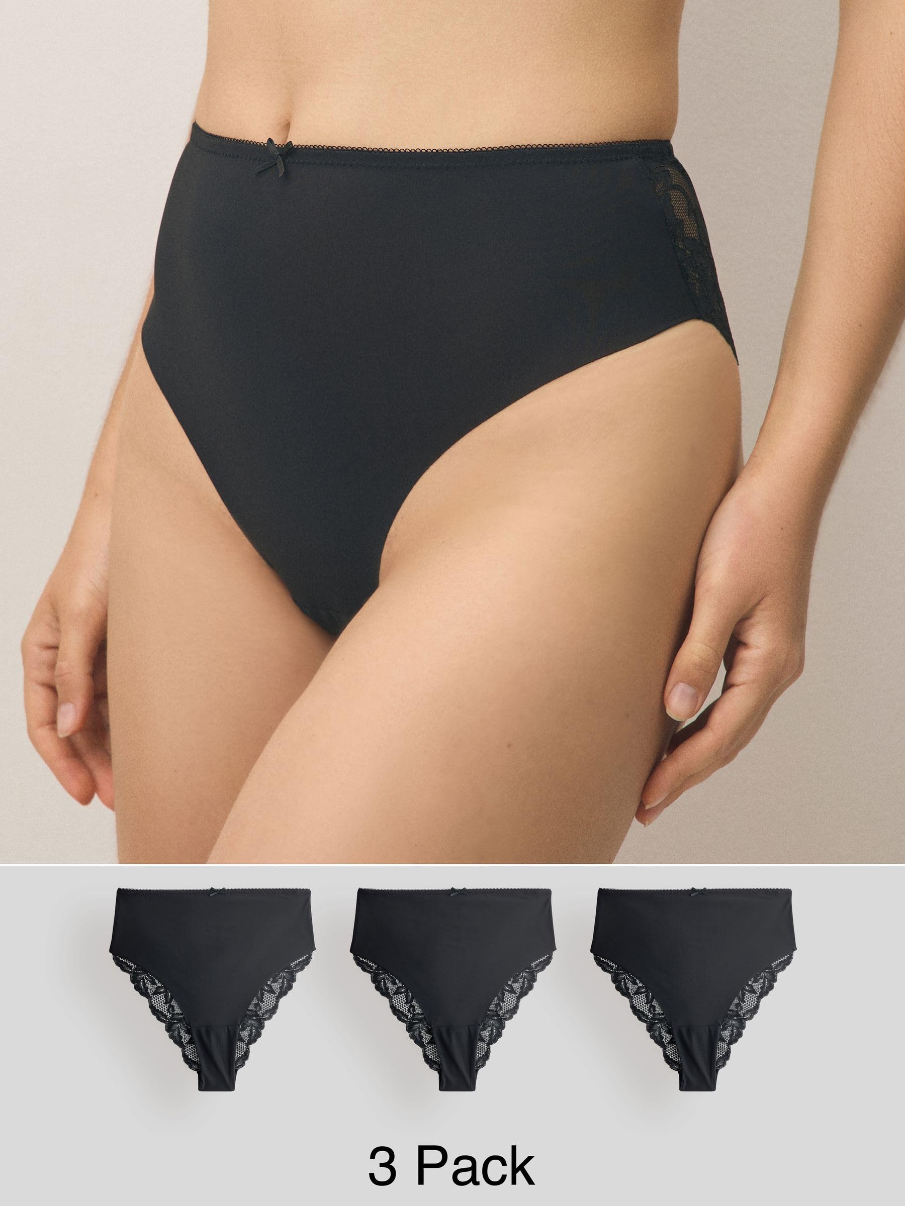 Next slip a vita alta donna in pizzo taglia 48 confezione 3 pz sgambati