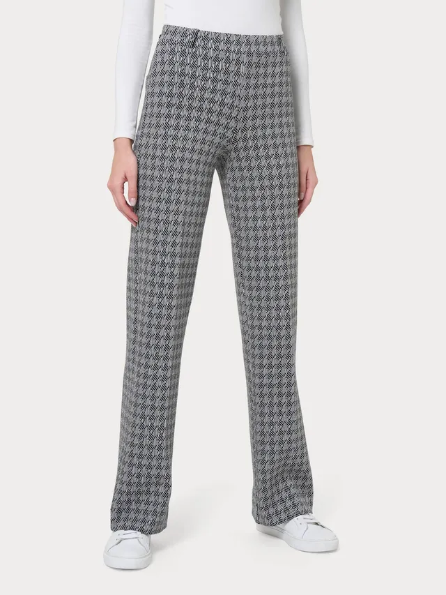 Ragno Eco Jacquard pantalone pied de poule nero