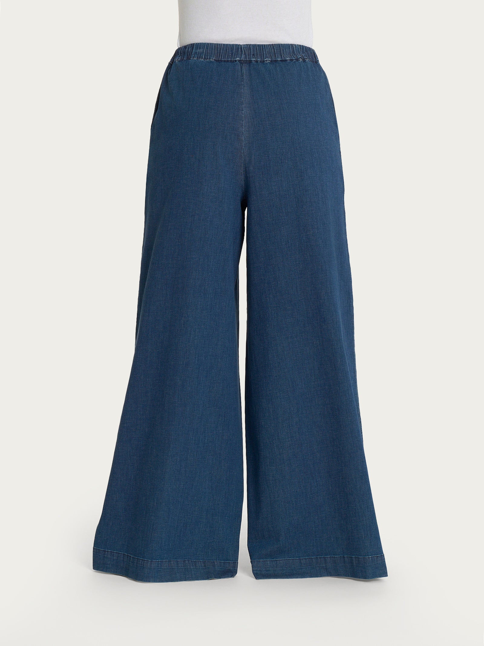Ragno Super Light Denim jeans palazzo donna indigo