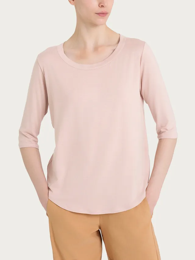 Ragno Viscosa Summer maglietta girocollo Cameo Rose 3/4