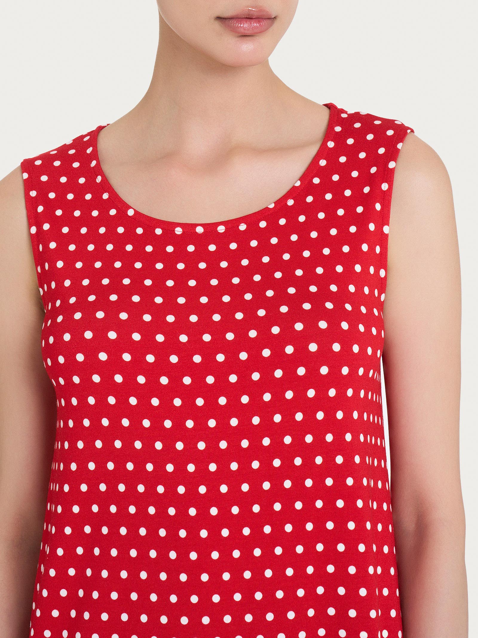 Ragno Viscosa Summer Top Dots Smanicato Fant. Salsa