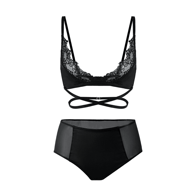 Maria Grazia Severi set lingerie pizzo seta nero
