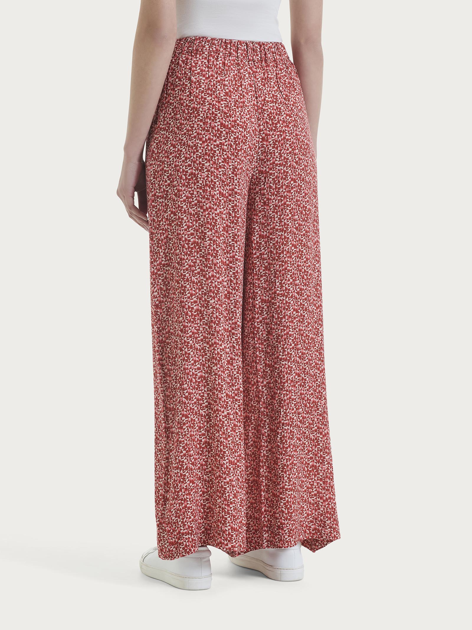 Ragno Ecoseta Dubarry pantalone palazzo donna rosa