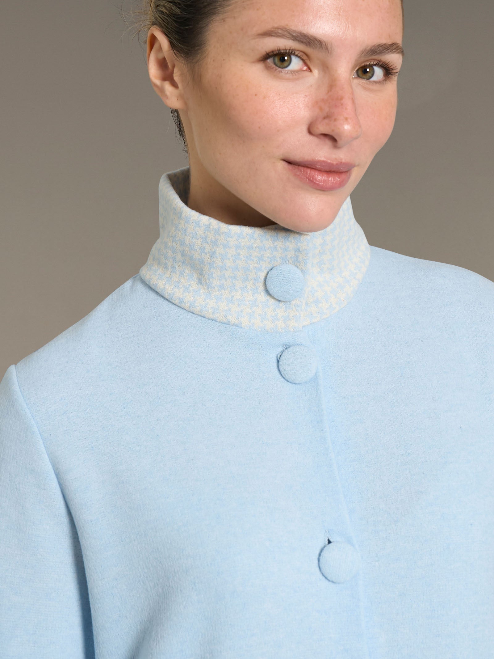 Ragno Cotton Eco Pile giacca da camera azzurra Sky Blue