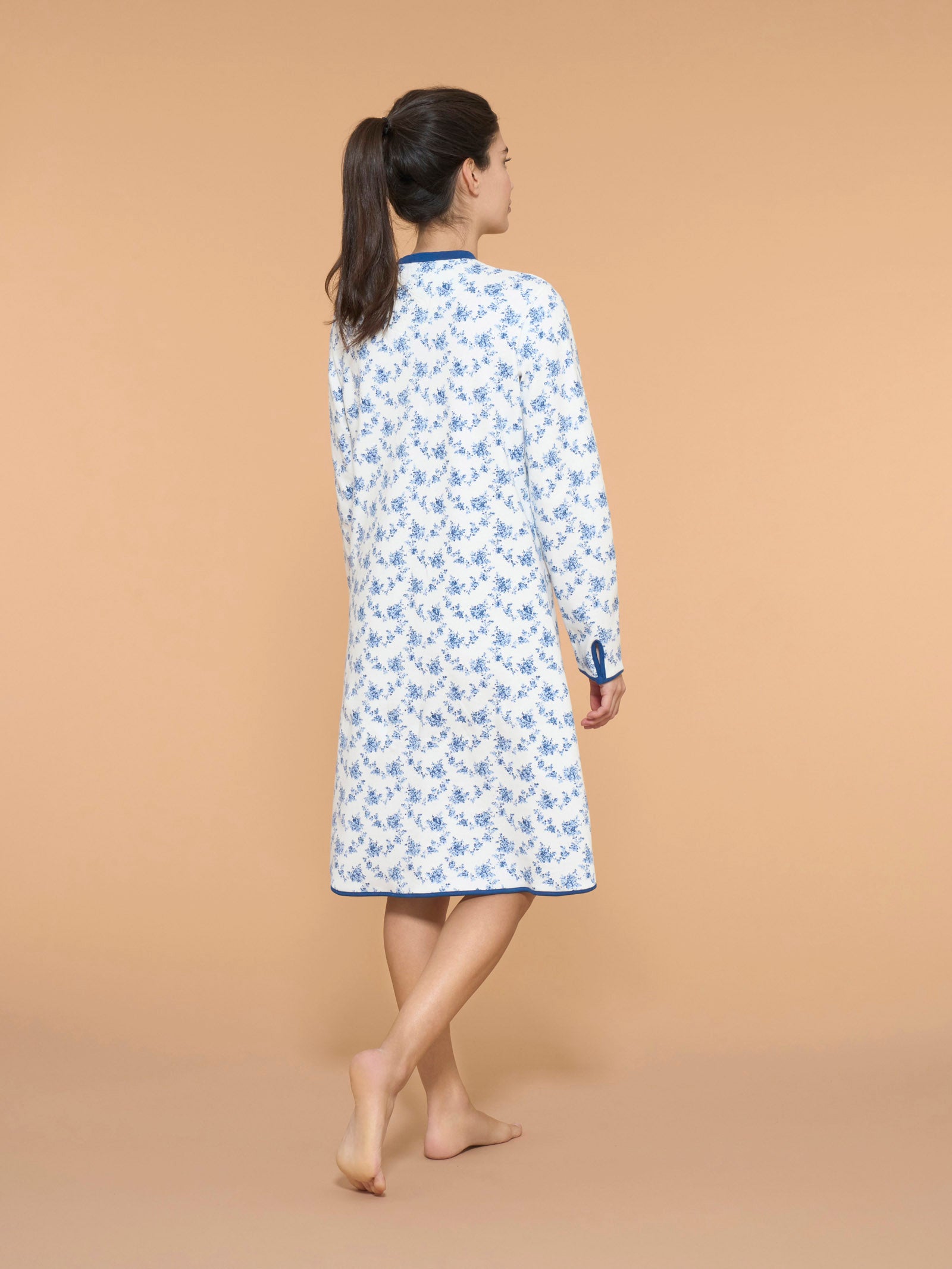 Ragno camicia notte serafino interlock cotone Set Sail