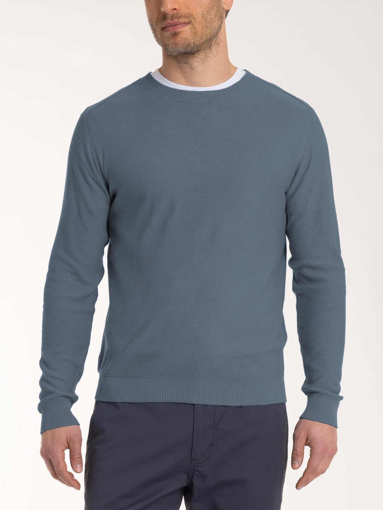 Ragno Cotone pull girocollo uomo grigio