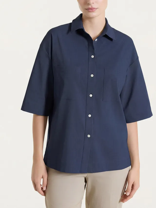 Ragno Super Fresh Camicia manica corta donna Bleu