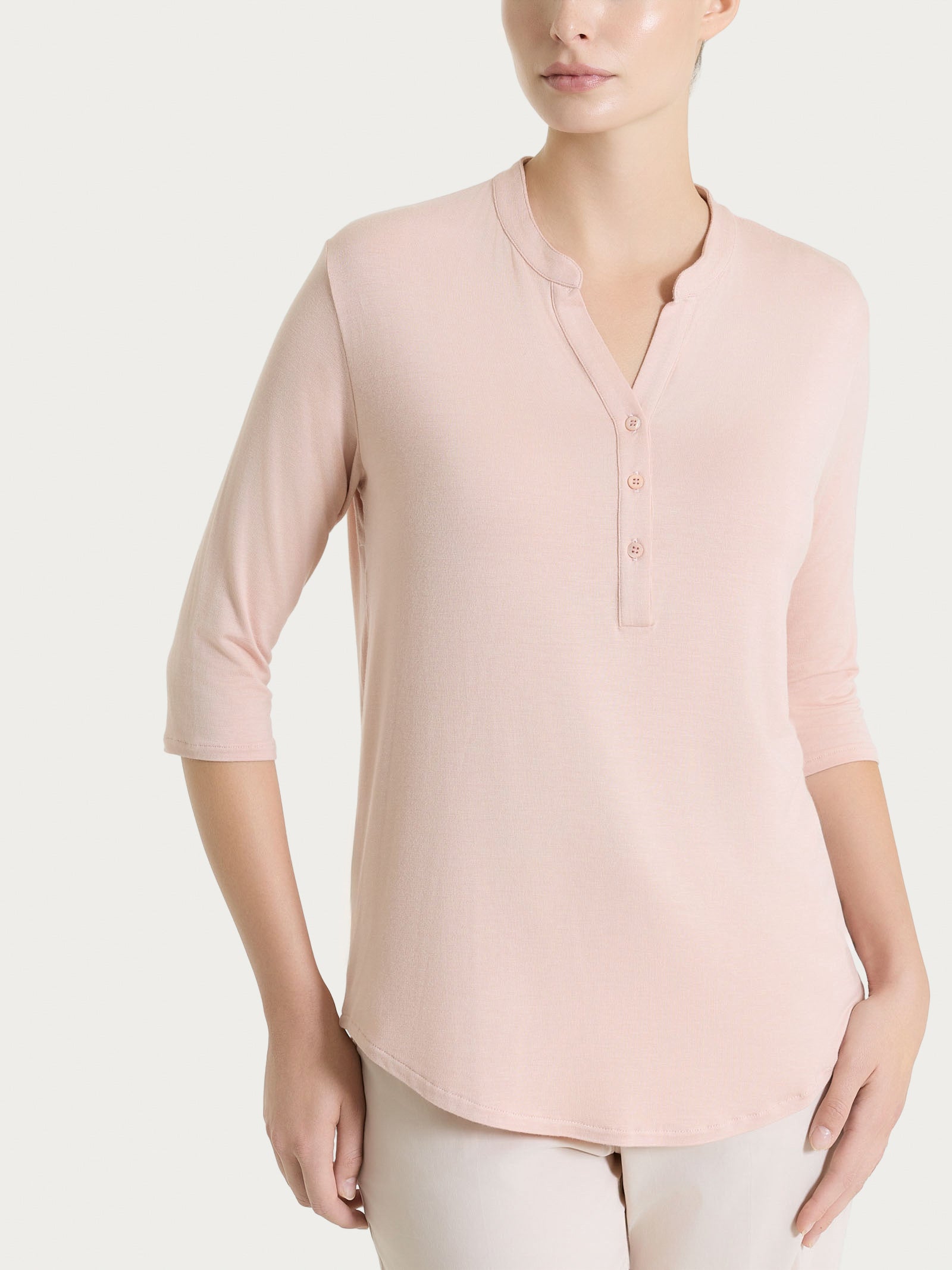 Ragno Viscosa Summer Maglietta Manica 3/4 Cameo Rose Viscosa