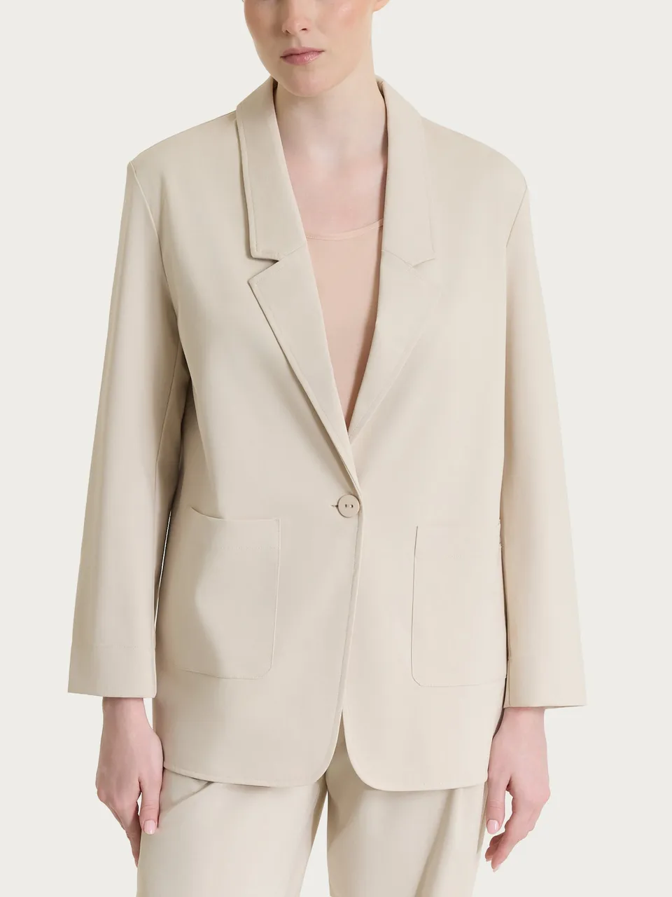 Ragno Compact Light blazer destrutturato Champignon leggero