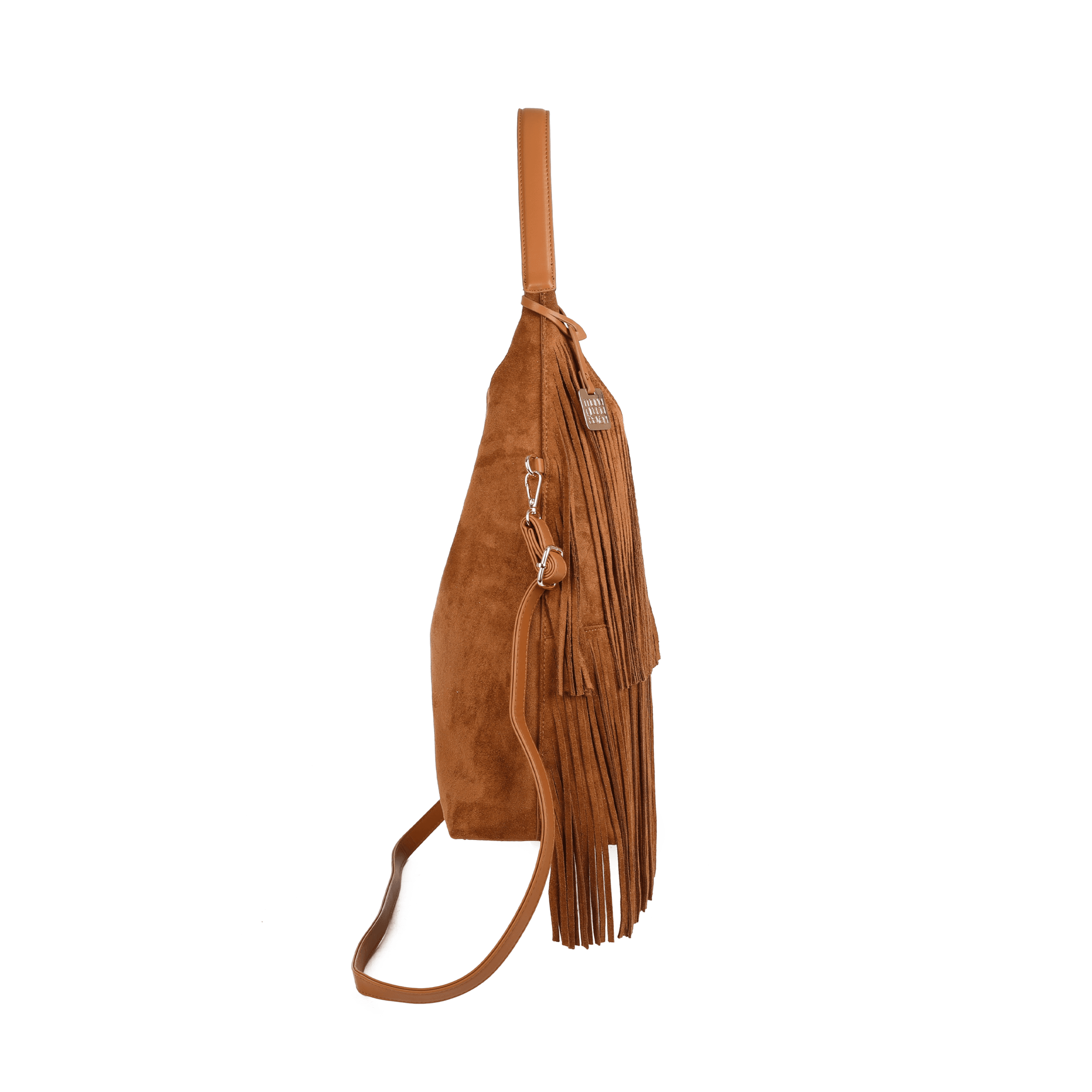 Maria Grazia Severi JL448 Borsa Hobo Scamosciata con Frange