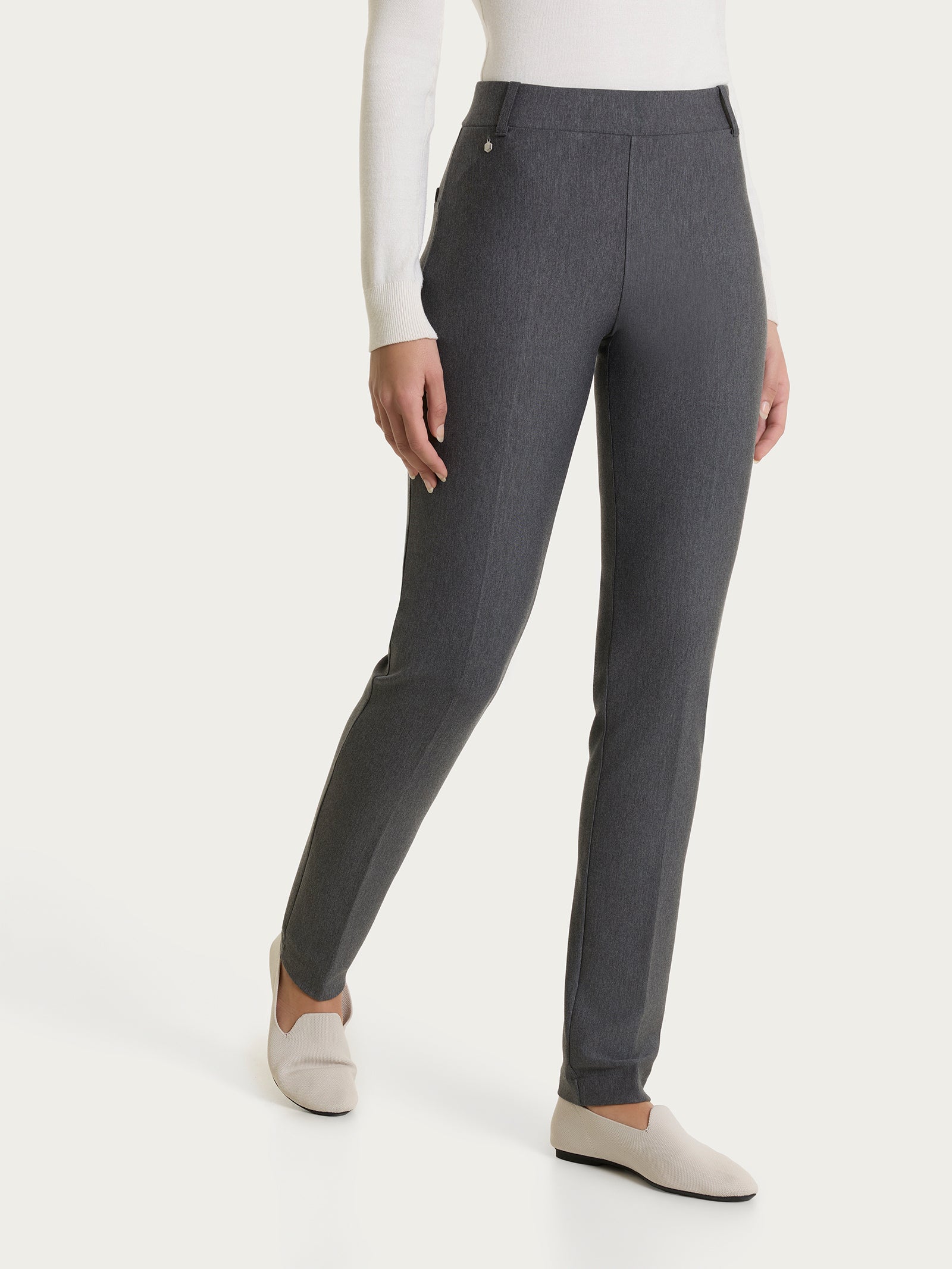 Ragno Compact Pantalone Sigaretta Skinny Ardesia Mel.