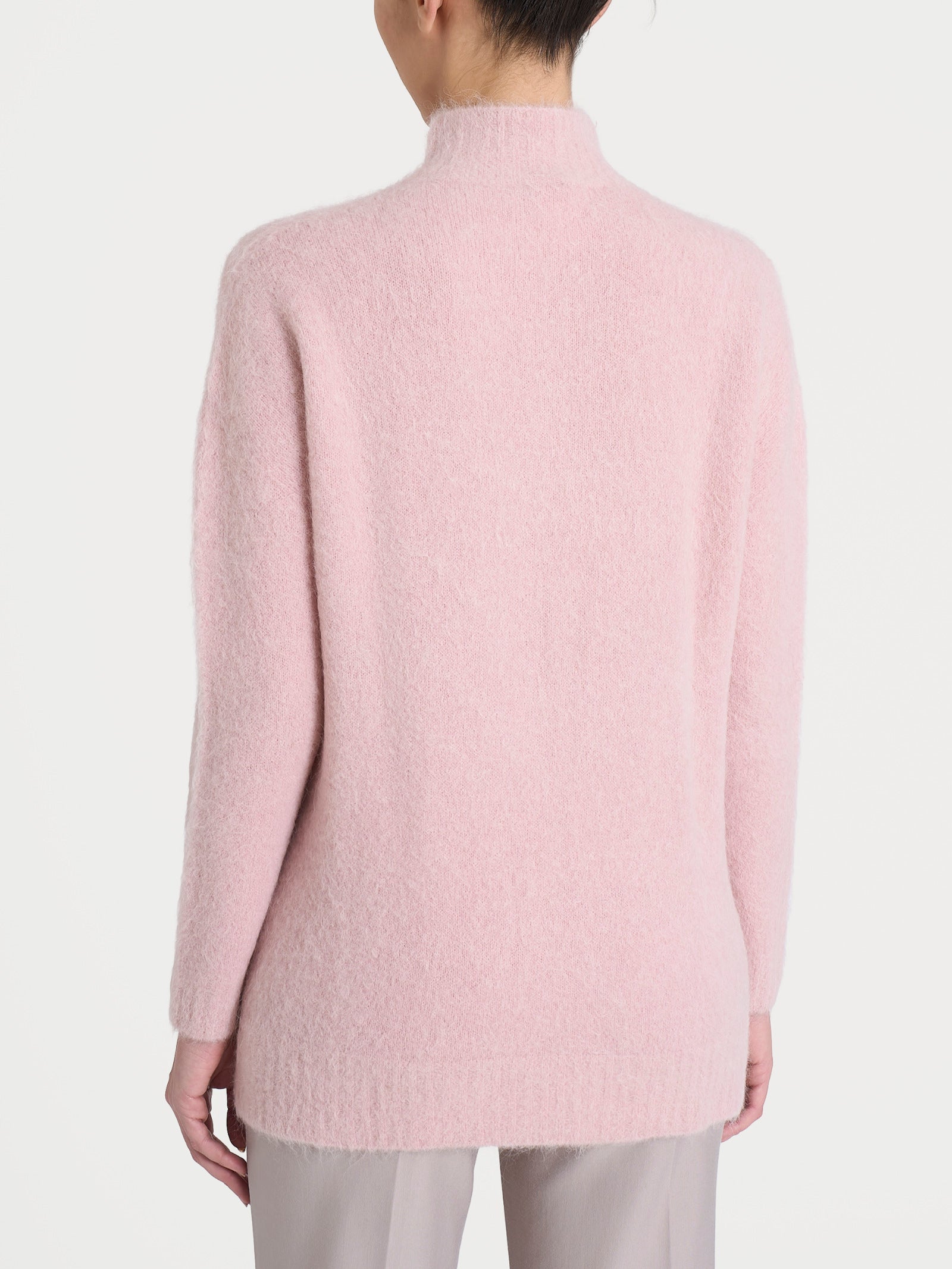 Ragno Merino Soft Lupetto maglia rosa misto alpaca