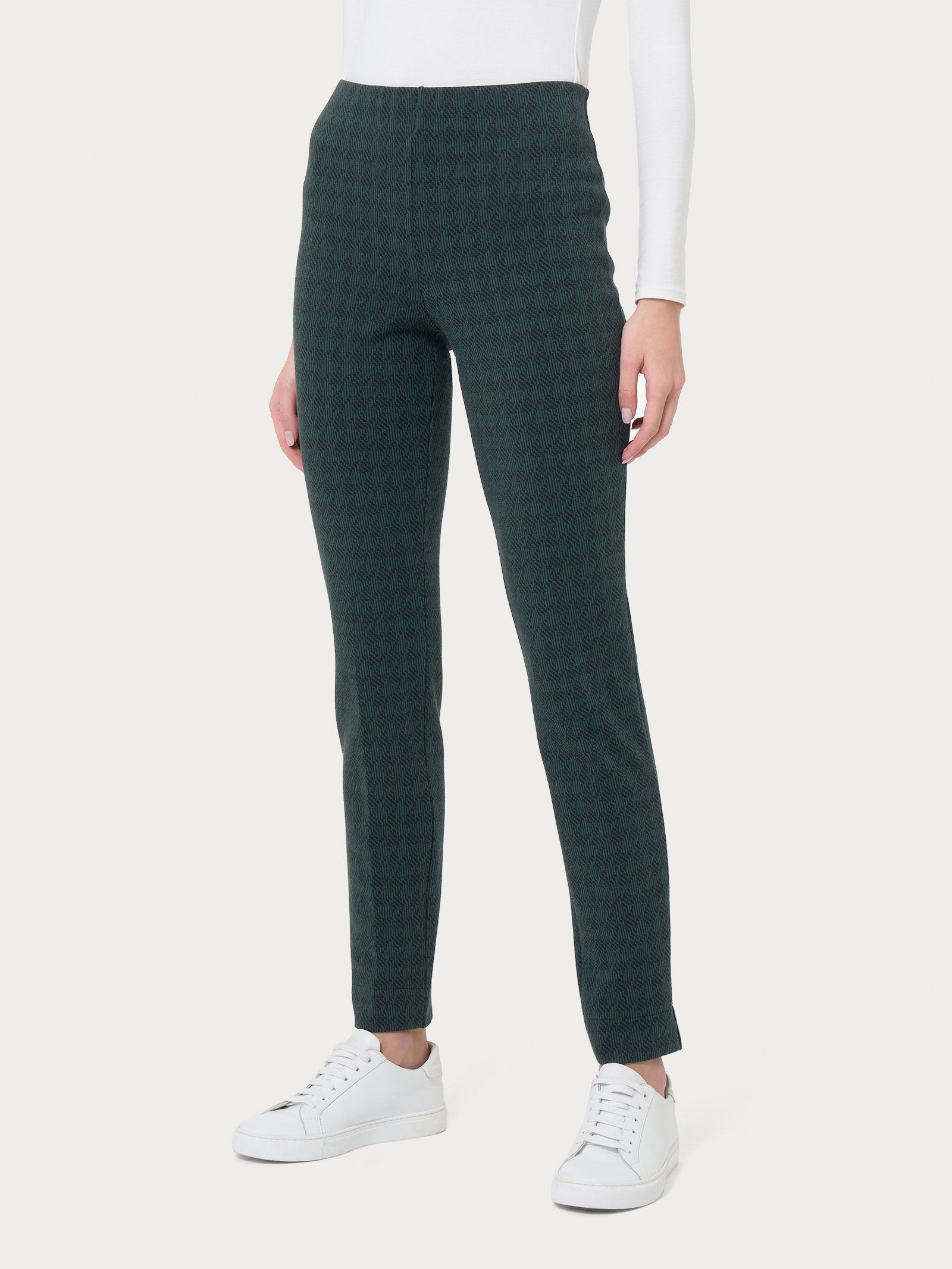 Ragno pantalone sigaretta skinny verde pied de poule
