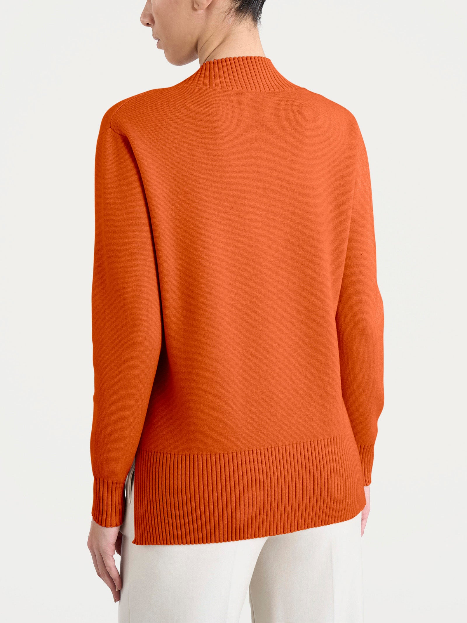 Ragno Super Soft maglia scollo V asimmetrica donna Rust viscosa