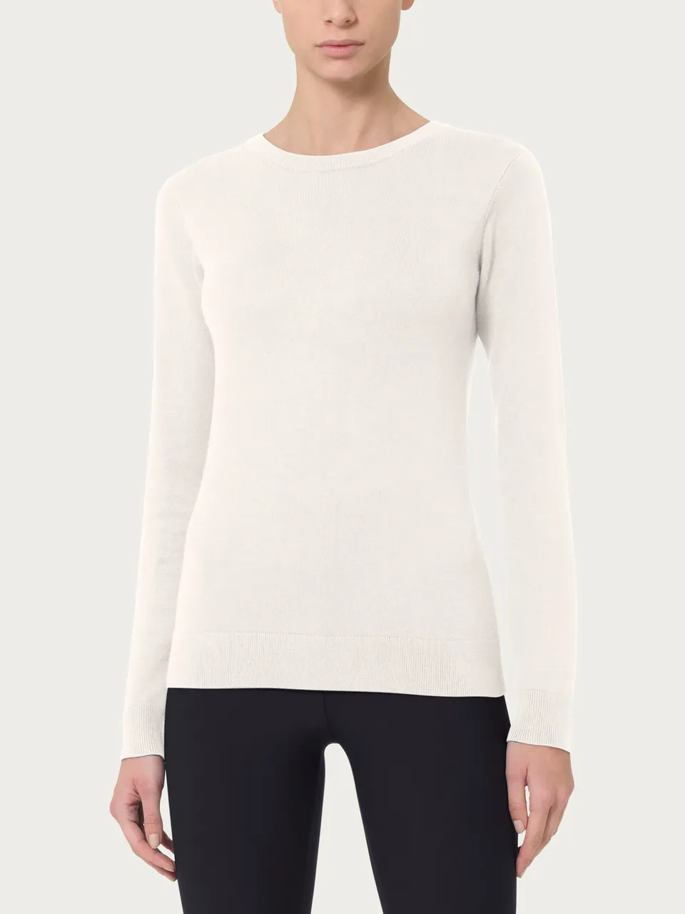 Ragno Four Seasons Girocollo Maglia Avorio Manica Lunga