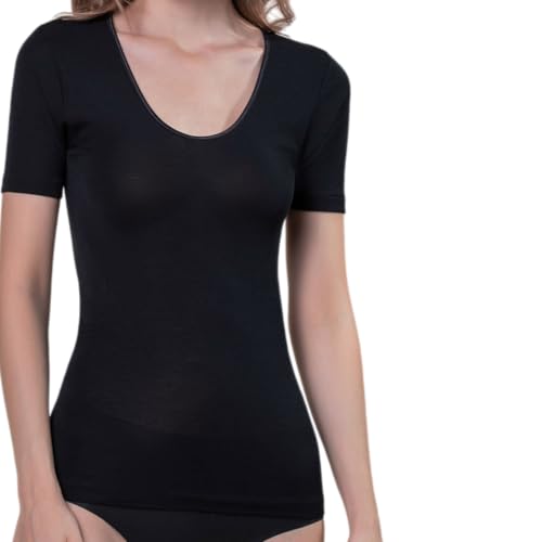 Lady C Maglia Misto Lana Manica Corta maglia bianco lana S