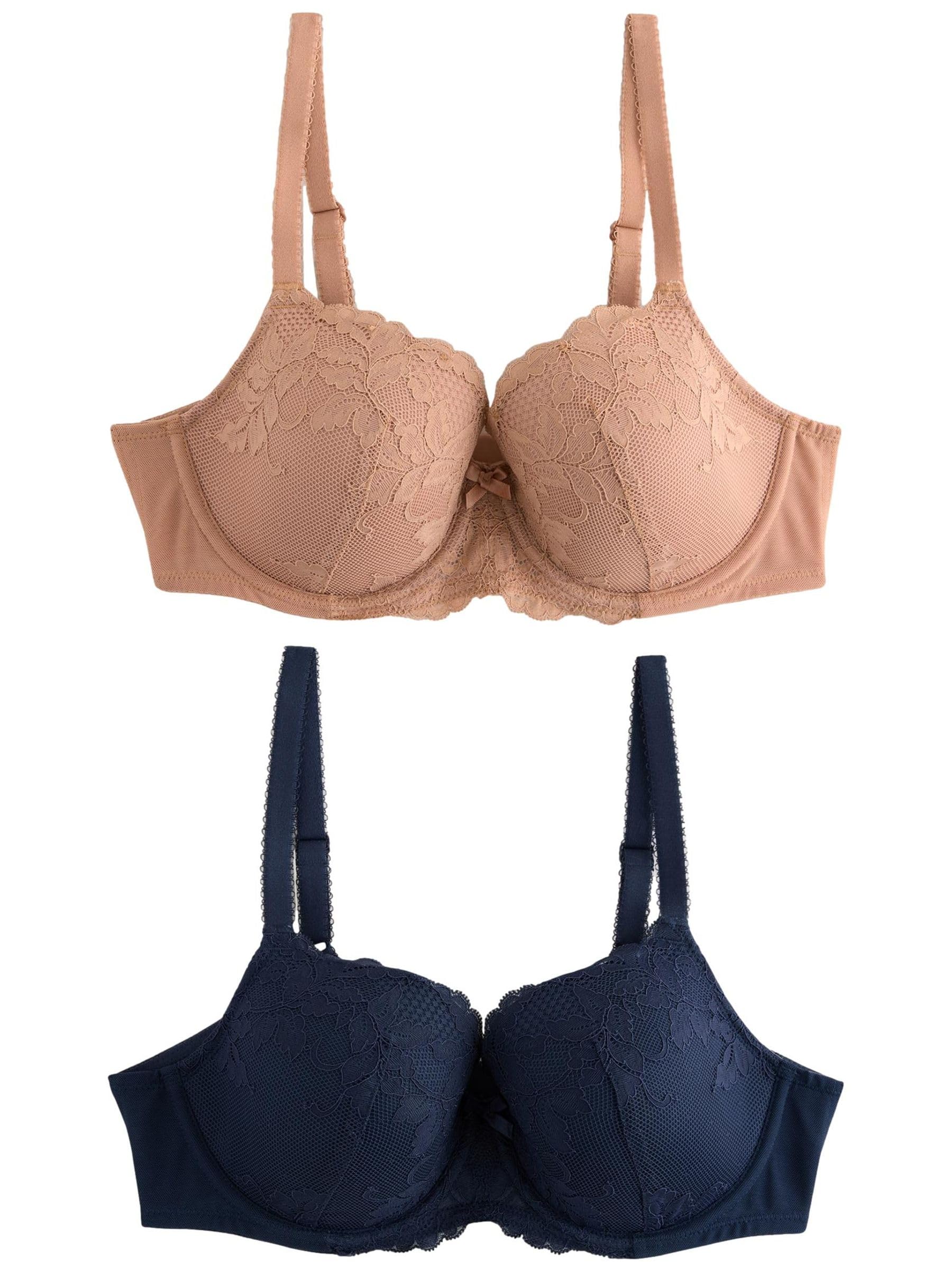 Next Reggiseno Pizzo Imbottito Donna 2 Pezzi Nero