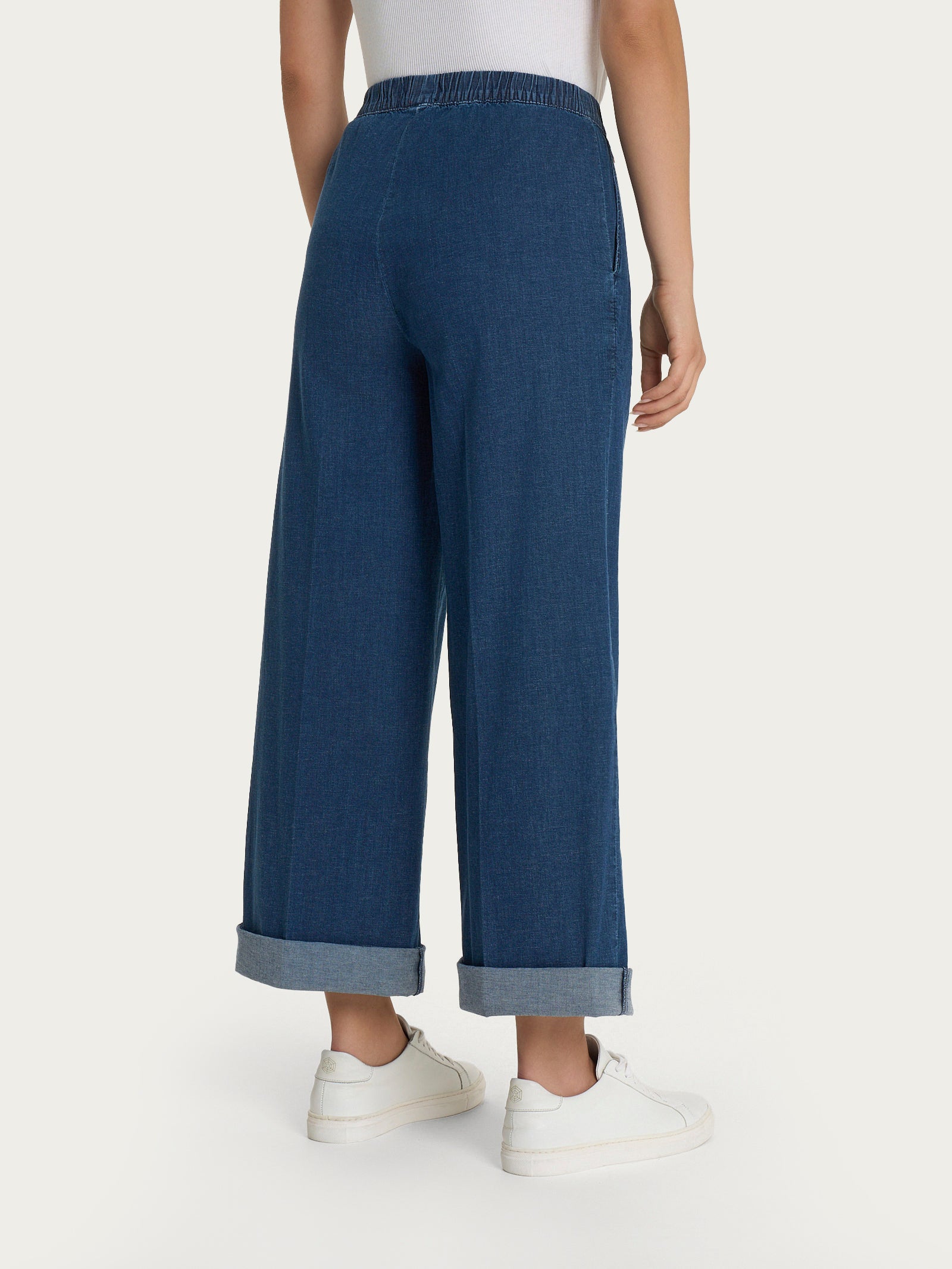 Ragno Super Denim Jeans Wide Leg Indigo gamba larga