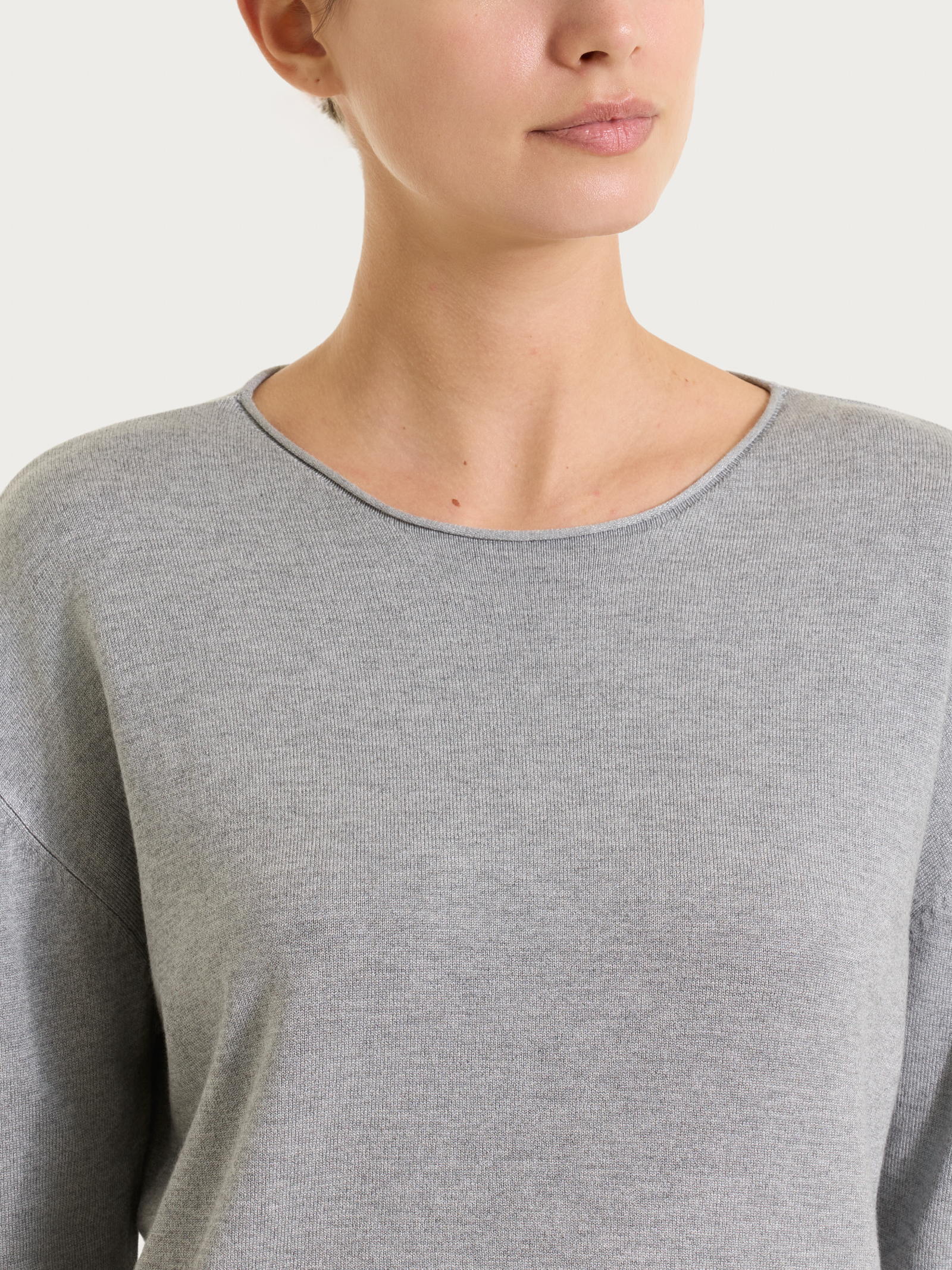 Ragno Maglia Asimmetrica Girocollo Four Seasons Grigio