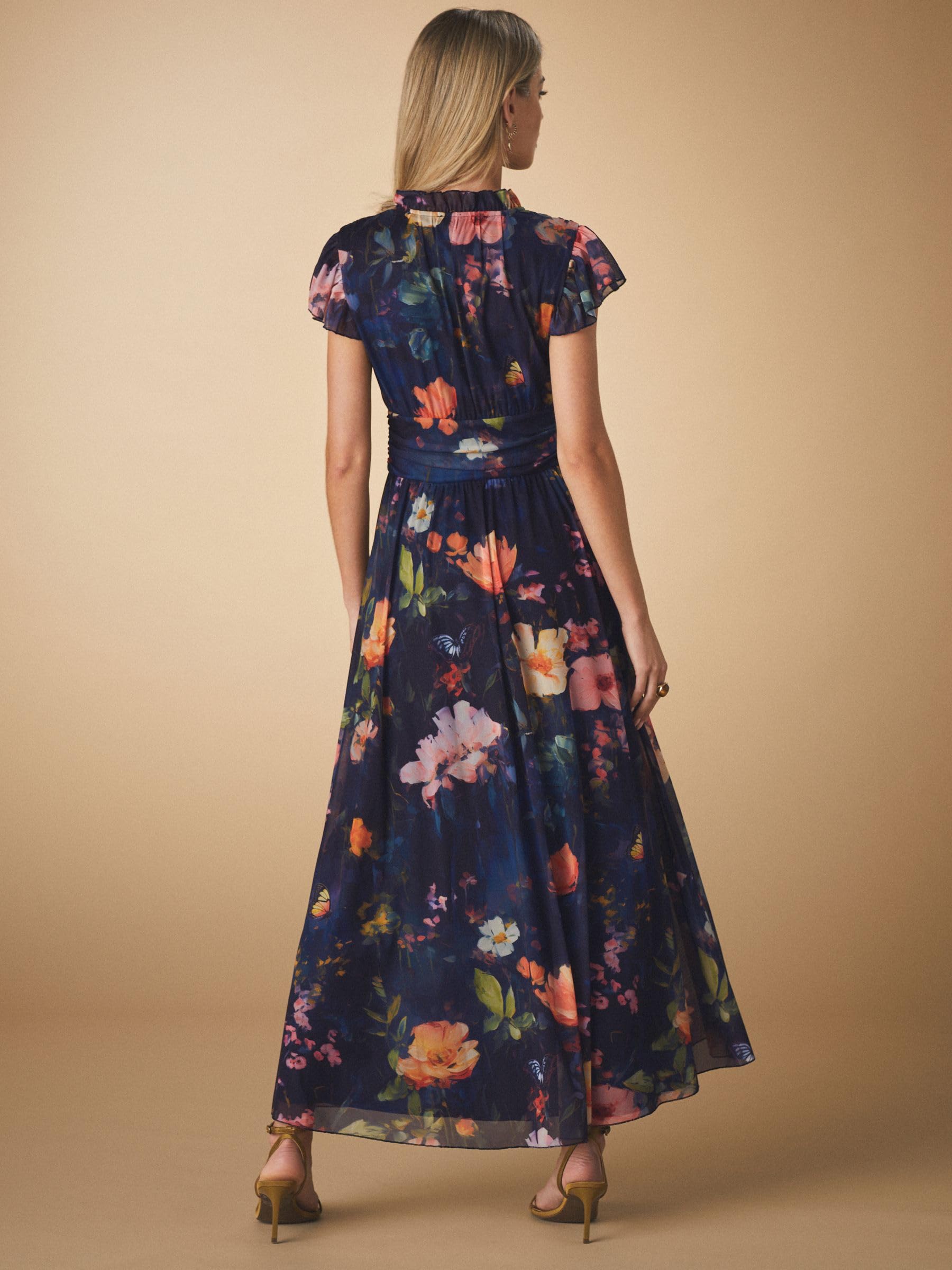 Next abito longuette donna scollo V in rete taglia 42