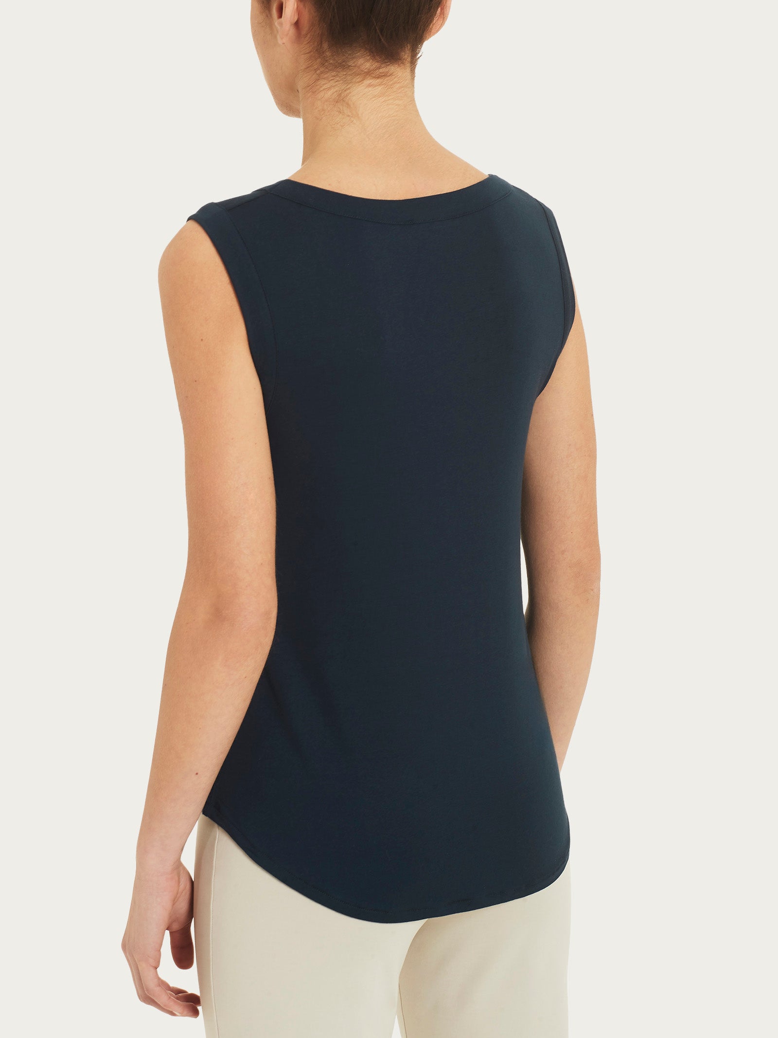 Ragno Viscosa Summer Top spalla larga Bleu fresco