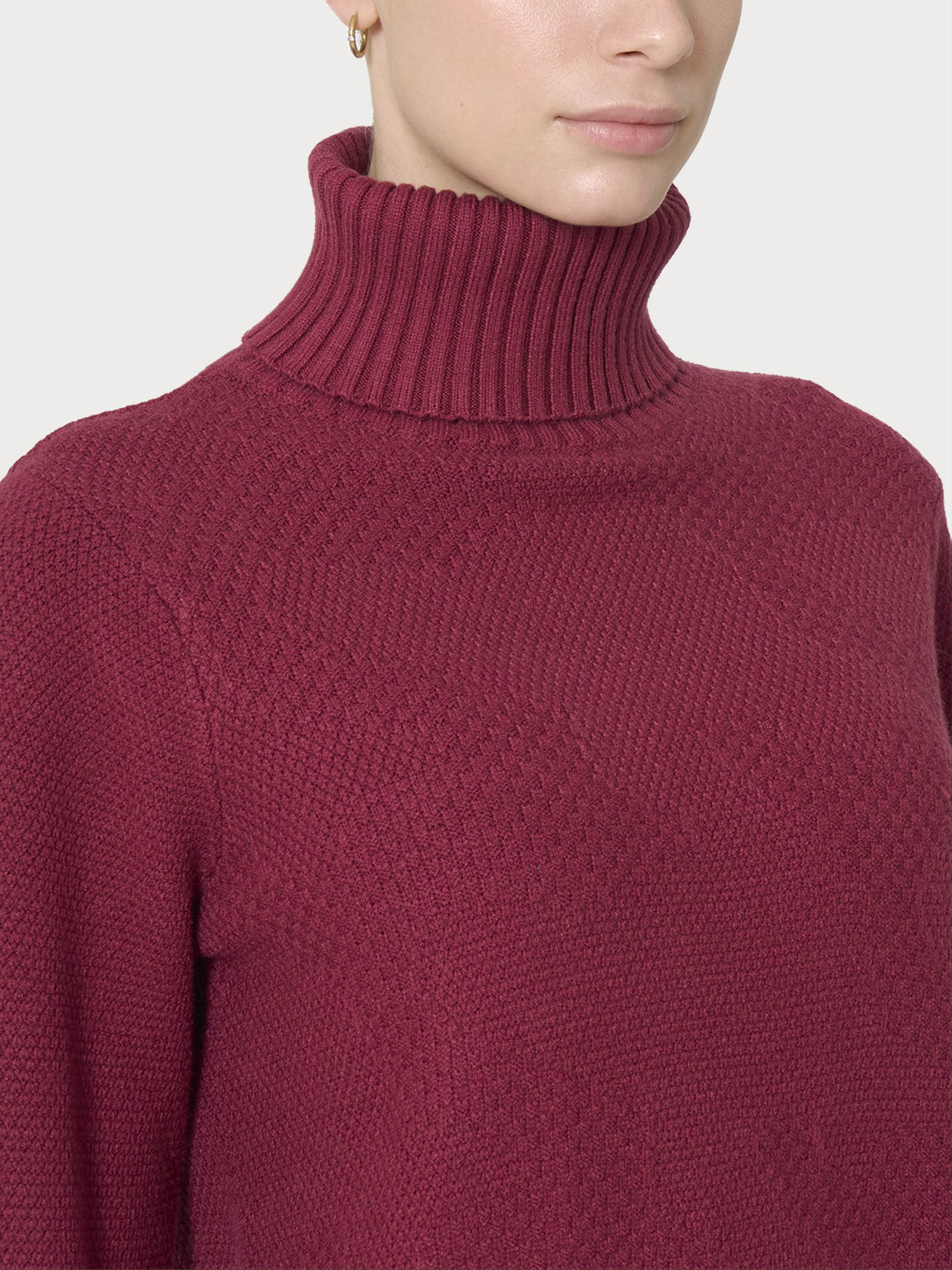 Ragno Super Soft Maglia Dolcevita Punto Riso Tibetan Red