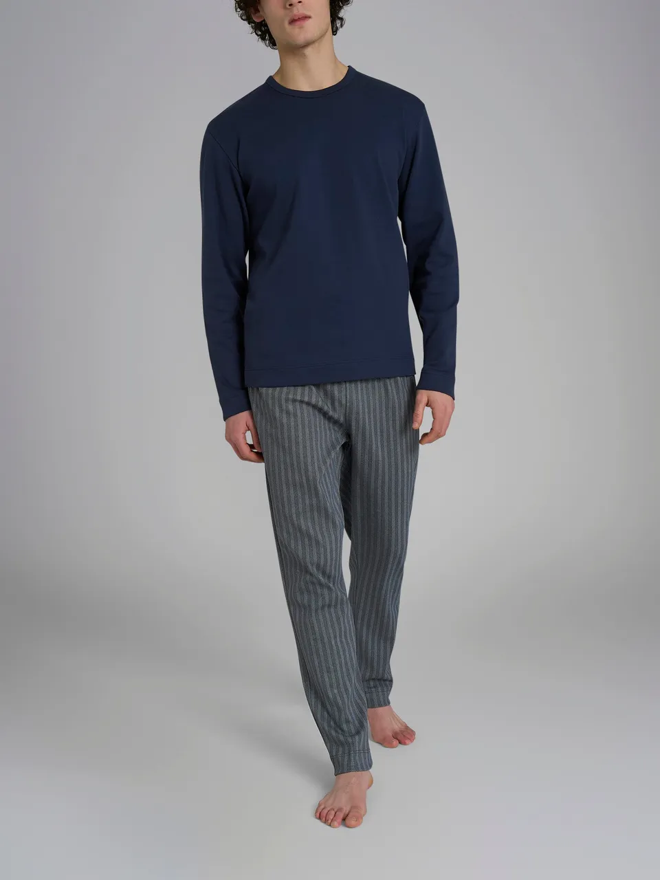 Ragno Jersey Cotone Pigiama interlock cotone blu Notte Spigato