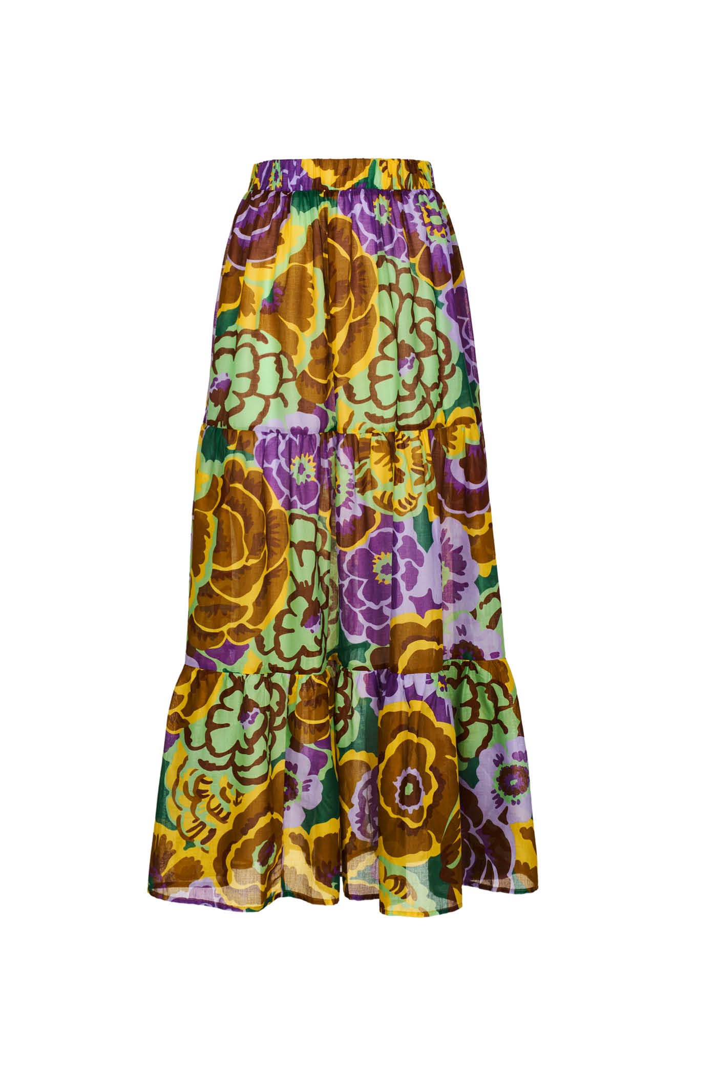 Goldenpoint Fleur pareo lungo balze fantasia floreale