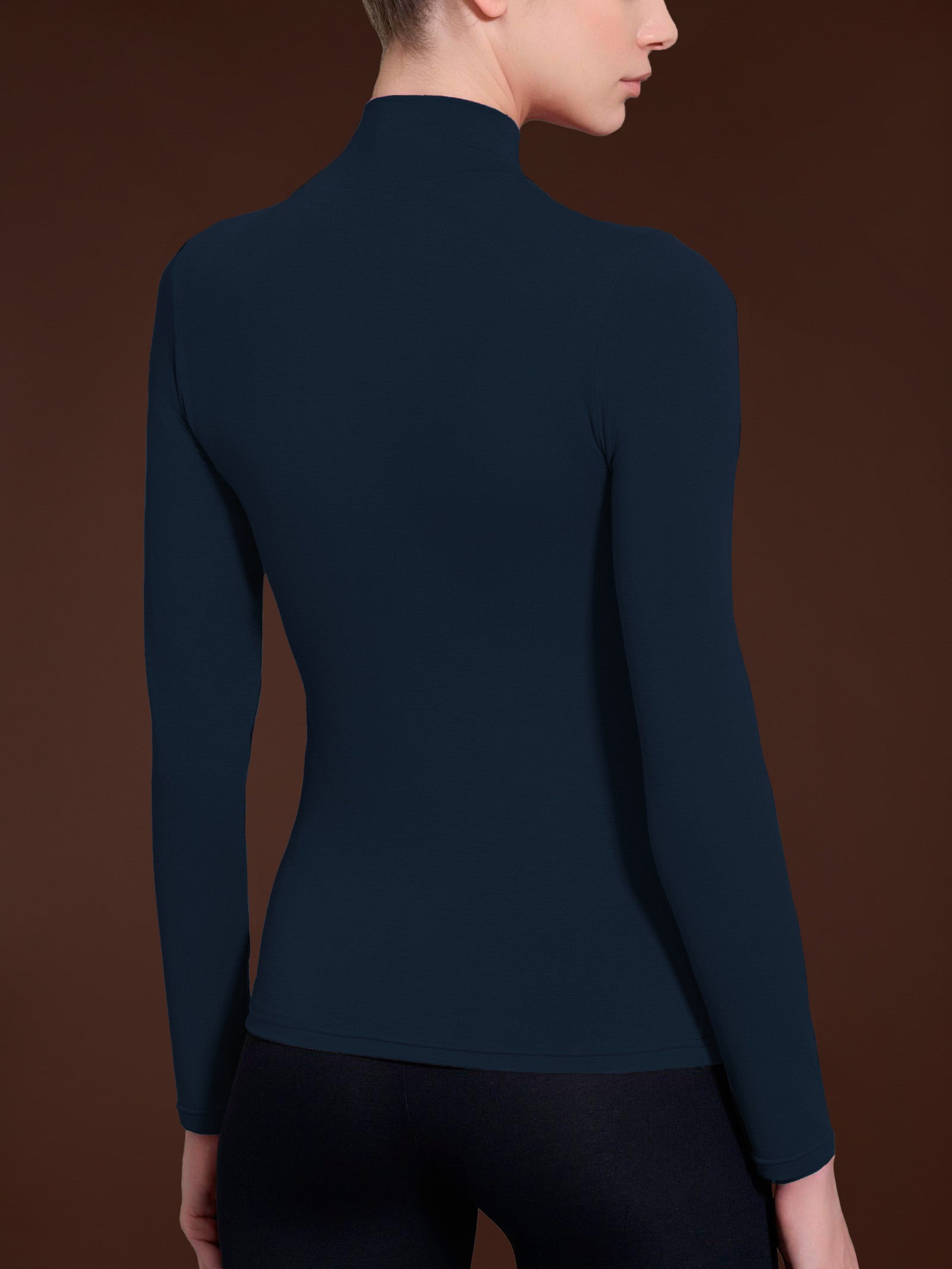 Ragno Tenderwool Lupetto maglietta bleu misto lana
