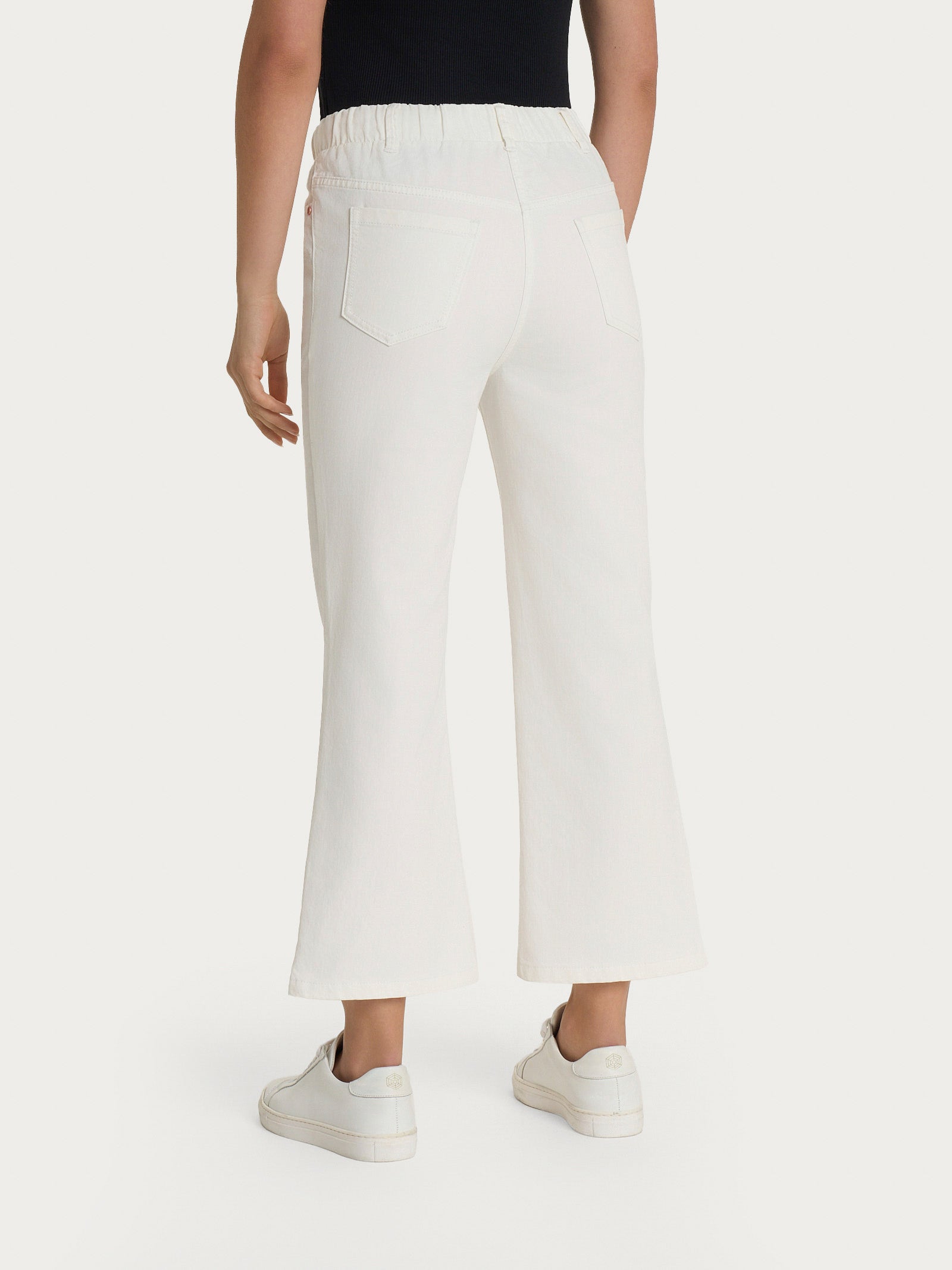 Ragno Light Denim Jeans Flare Caviglia Bianco