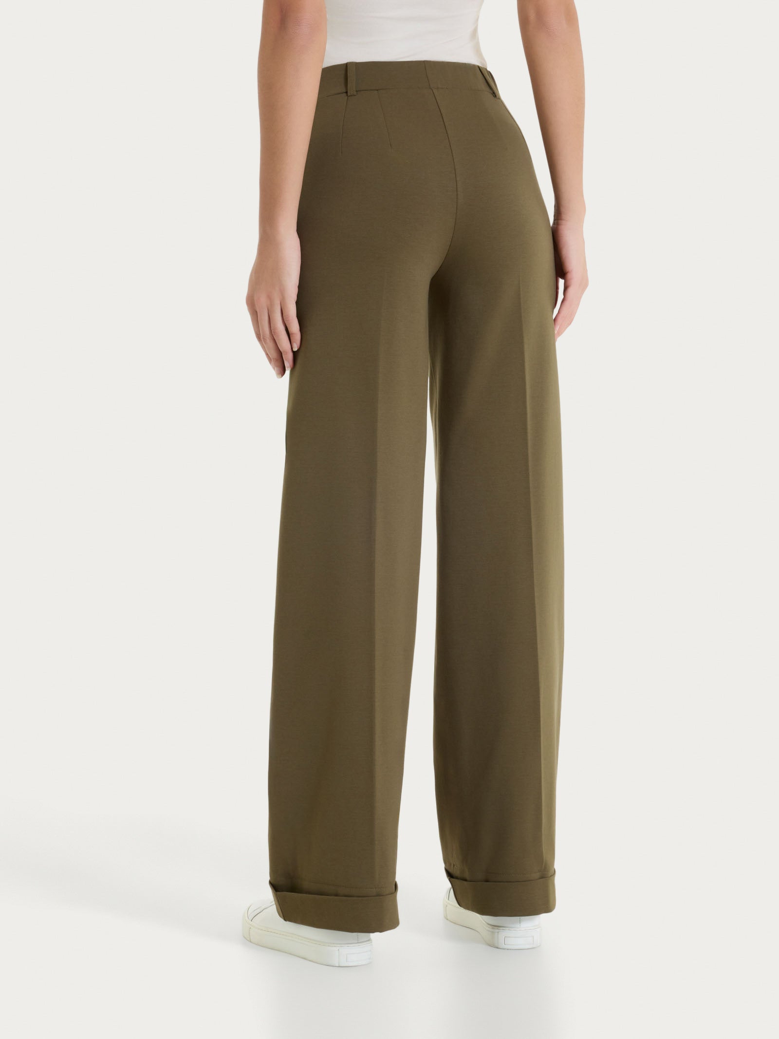 Ragno Compact Light Pantalone Ampio Tasche Dark Olive gamba larga