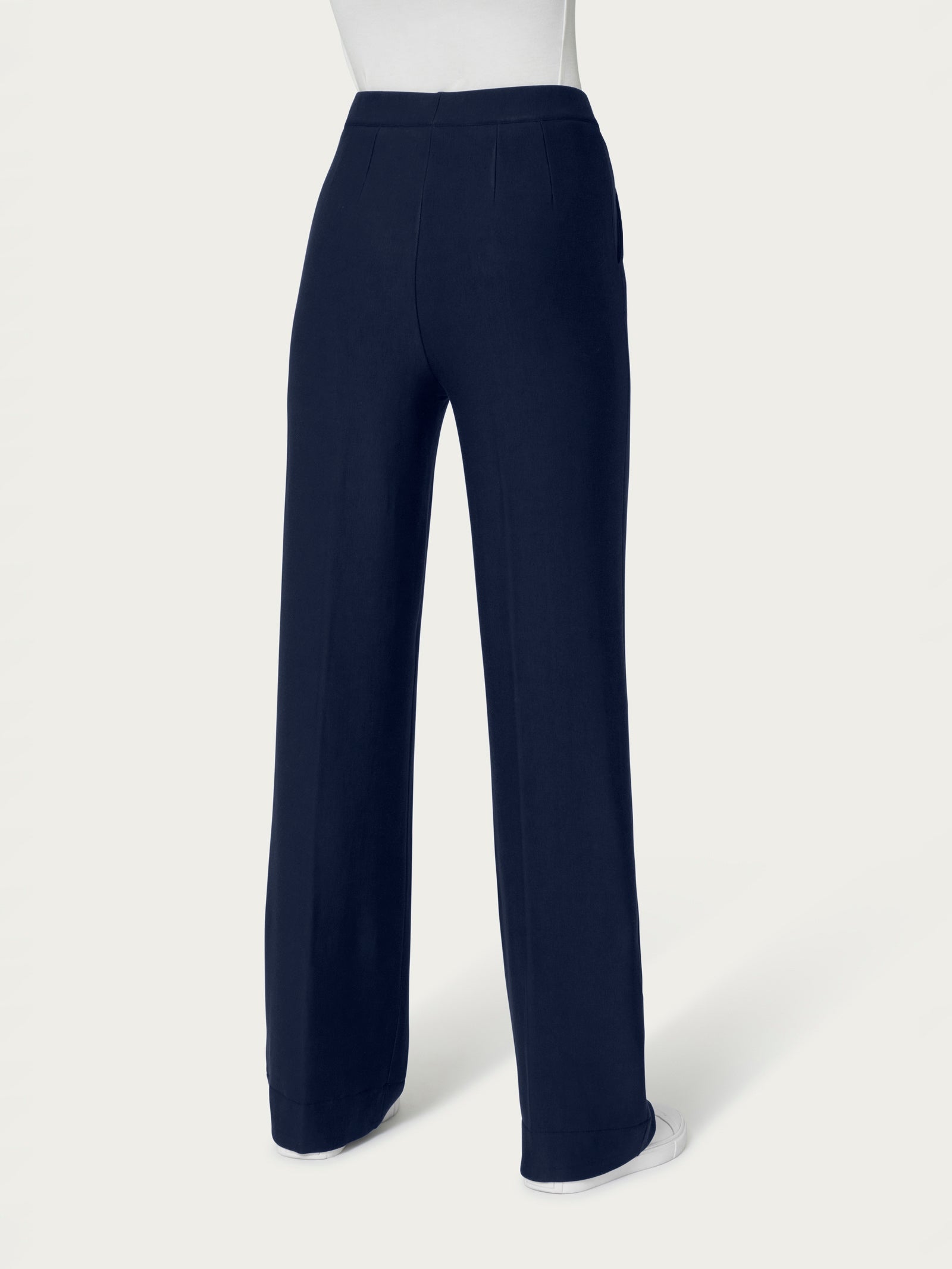 Ragno Relaxed Pantalone Palazzo The Wide Leg Bleu in Viscosa