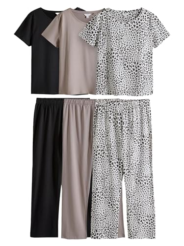 THE SET pigiama donna 3 pezzi maniche corte comodo