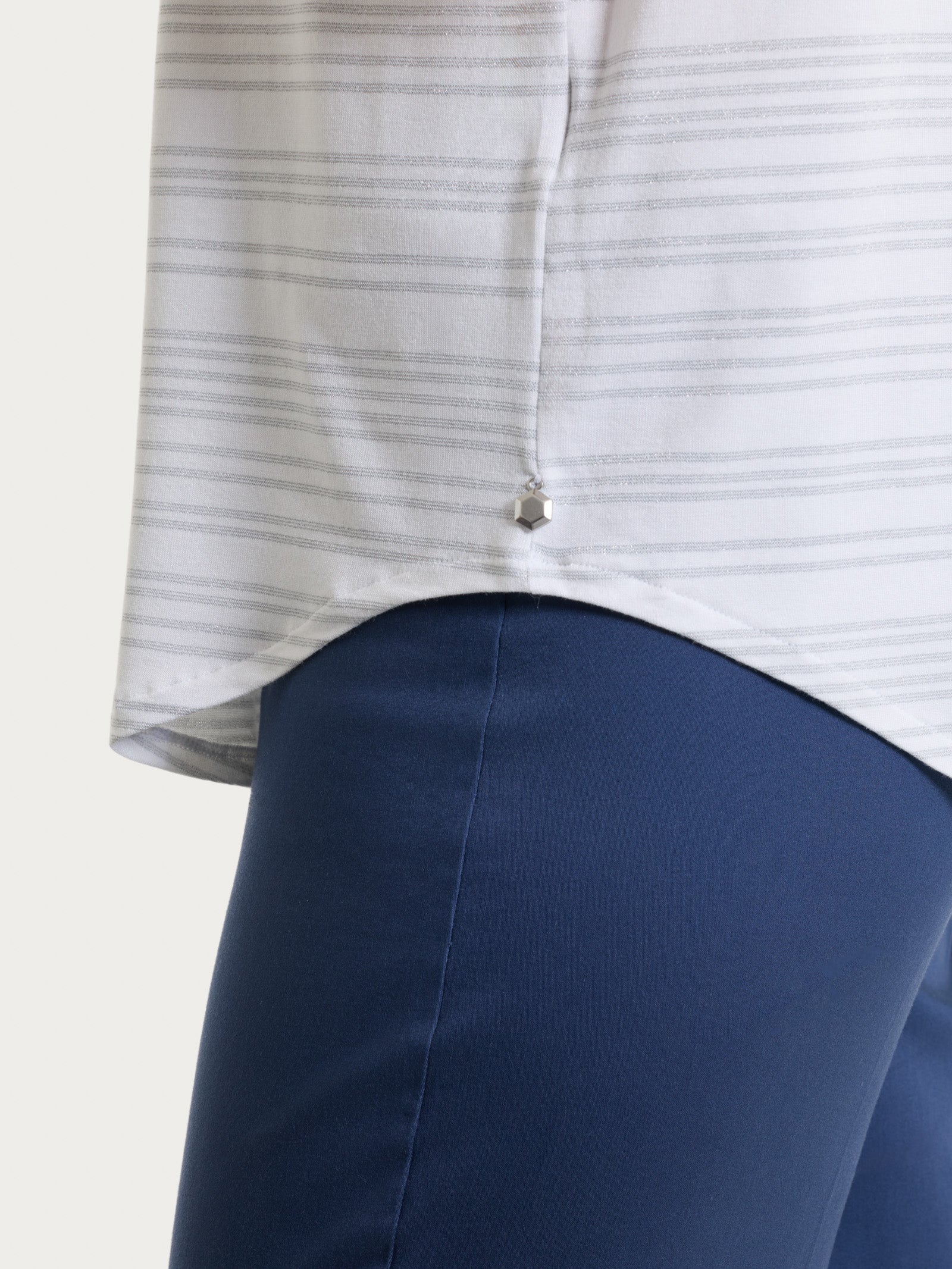 Ragno Perfetta Revolution maglietta righe Fant.White lurex fresca