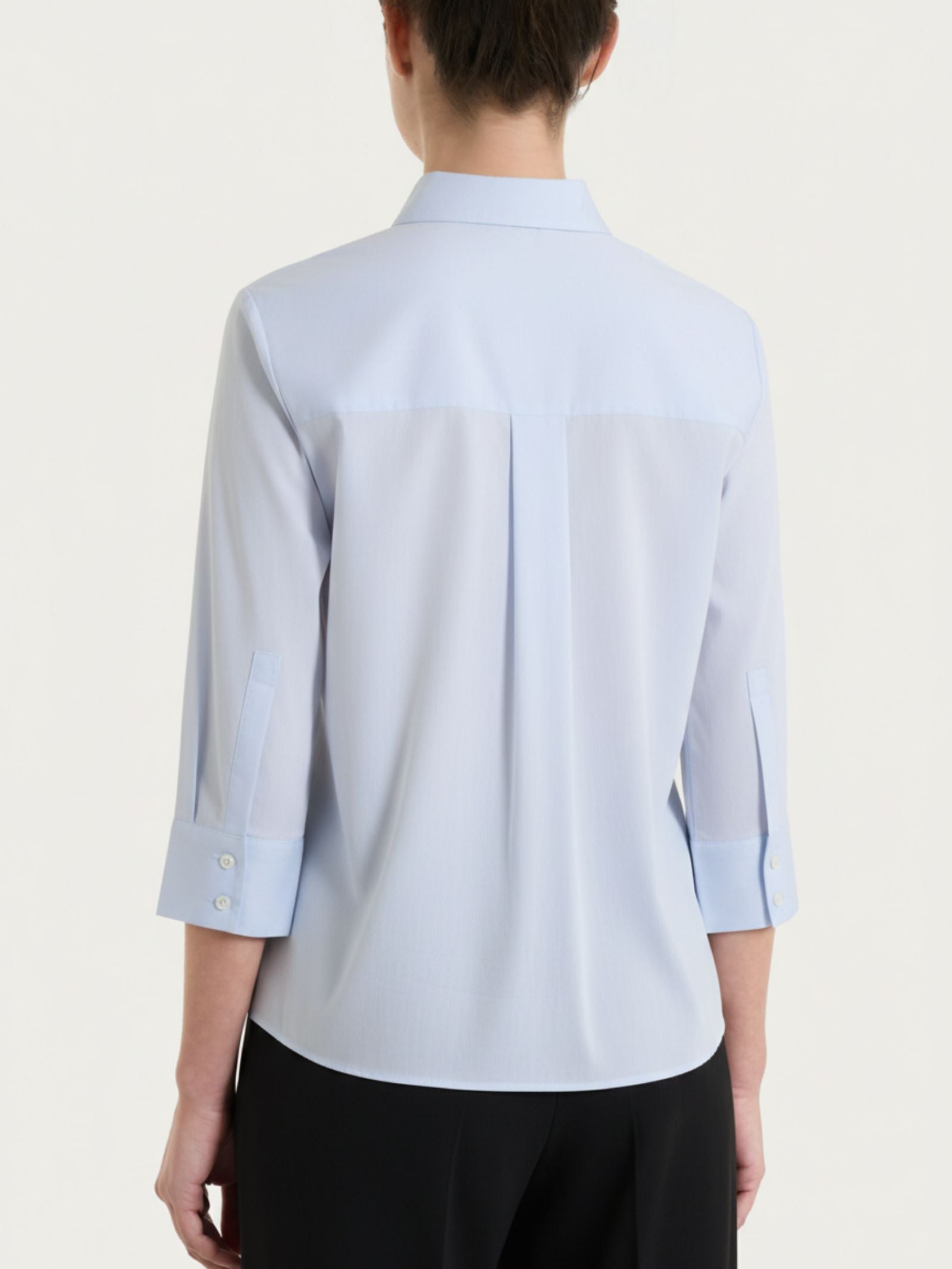 Ragno Puro Cotone camicia manica 3/4 Skyway azzurra