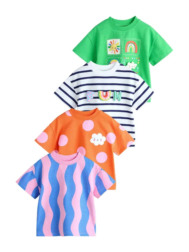 Next t-shirt bambina 4 pezzi cotone uso quotidiano