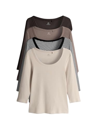 Geo Next The Set t-shirt coste donna scollo rotondo confezione 4 pezzi