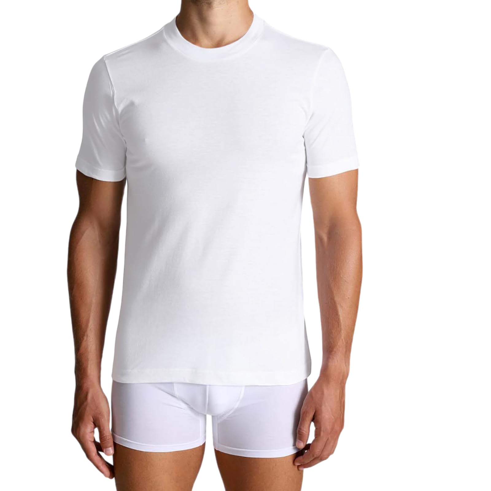 Lady C Maglia Uomo Cotone Caldo Maniche Corte Intima