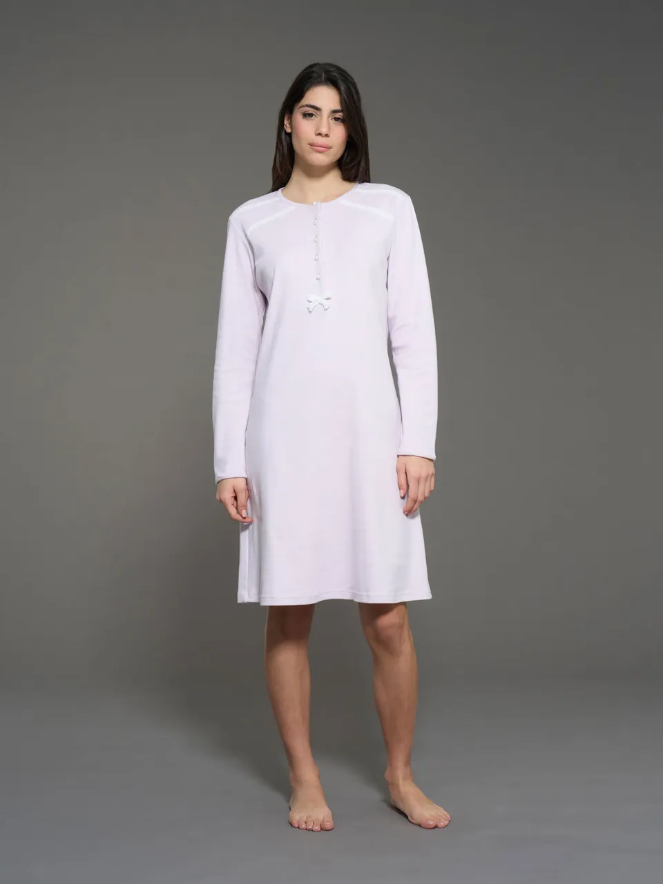 Ragno Interlock Camicia da Notte Serafino Lavender Fog