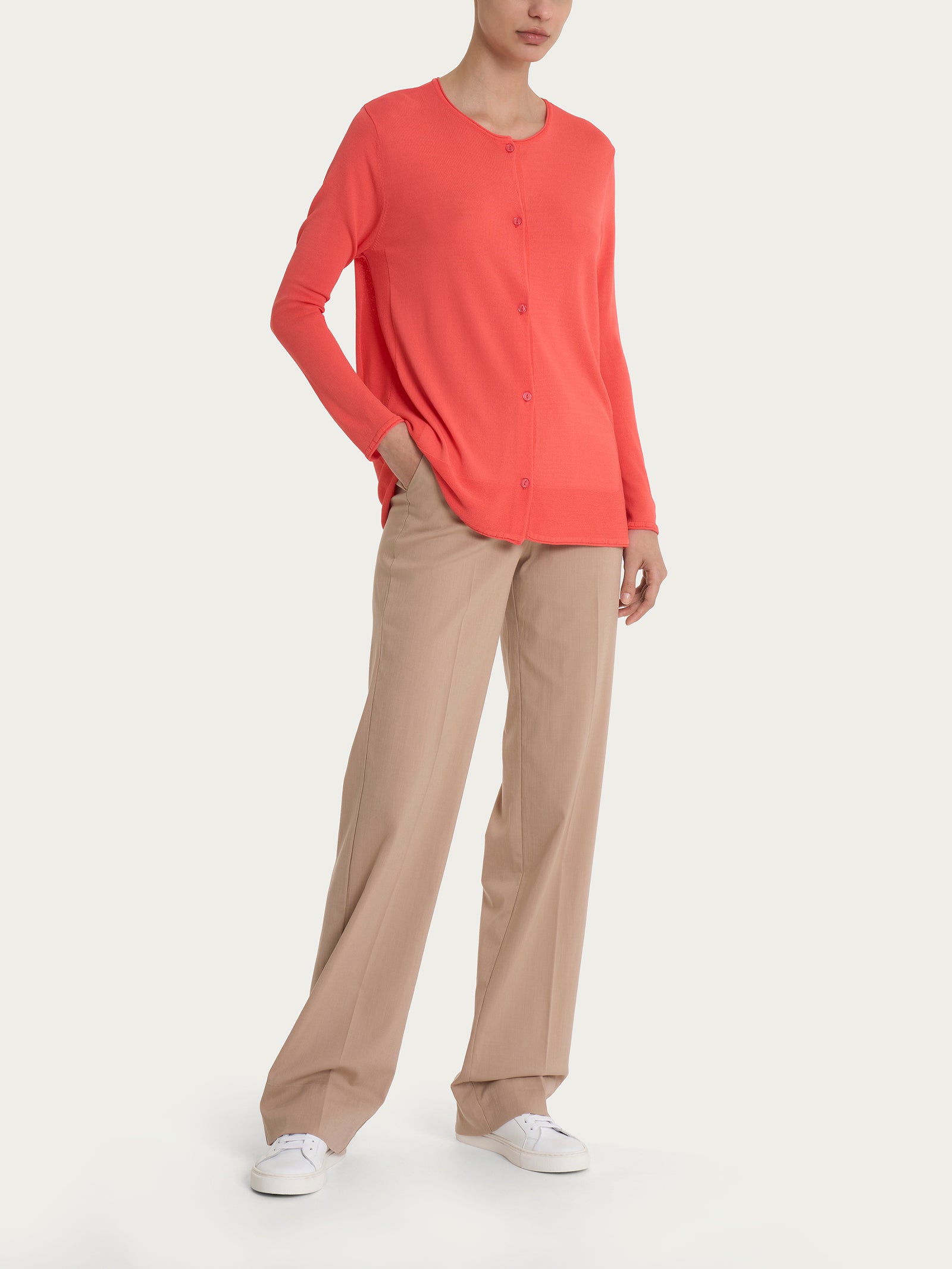 Ragno Cardigan aperto Crêpe rosa Dubarry viscosa