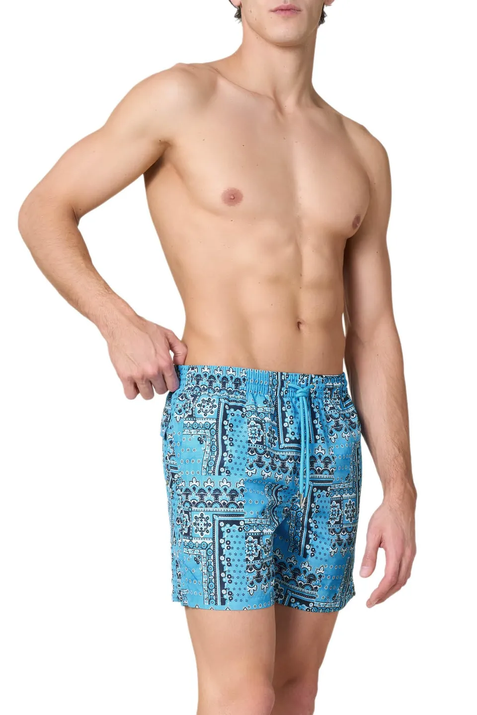 Goldenpoint Bandana costume boxer uomo azzurro nero