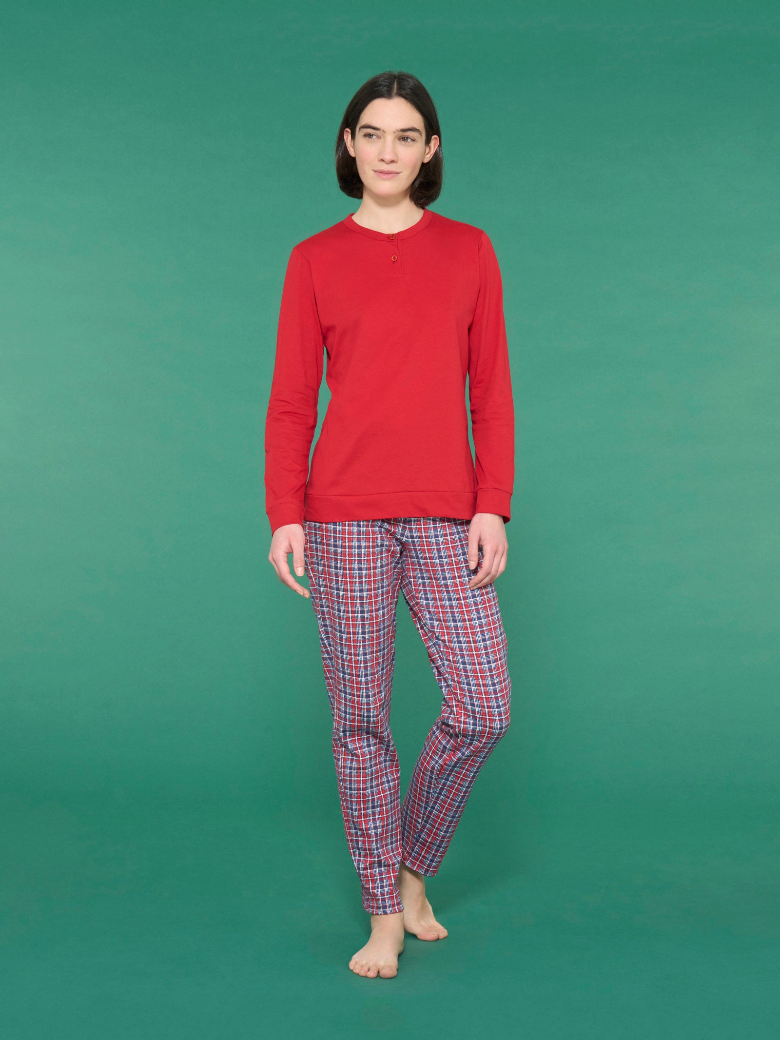 Ragno Sweet Emotion pigiama serafino Fant. Salsa interlock cotone