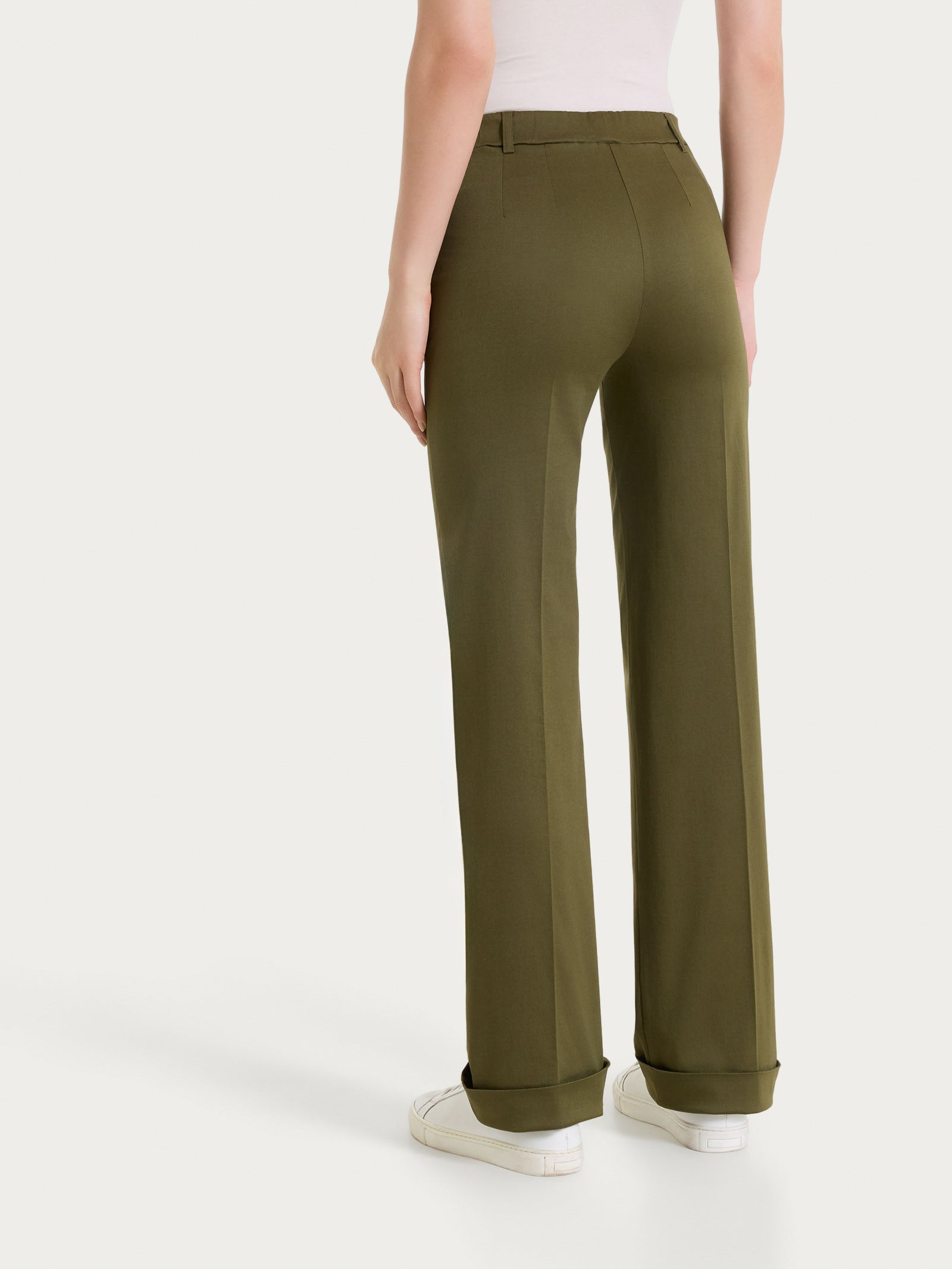 Ragno Satin Power Pantalone Dritto pantalone dark olive cotone