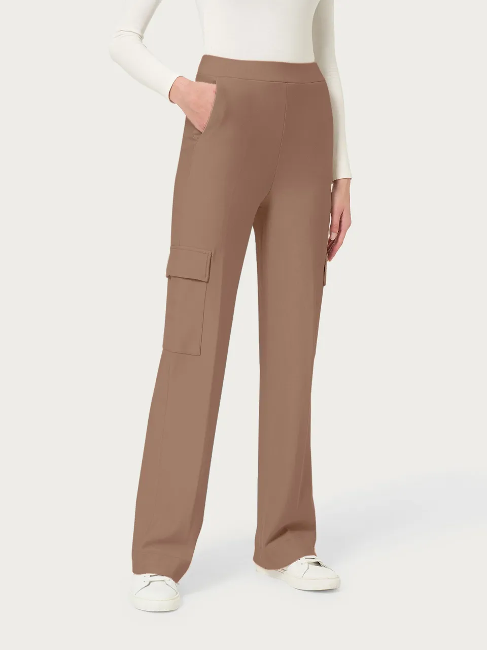 Ragno Comfort Pantalone cargo ampio pine bark felpa