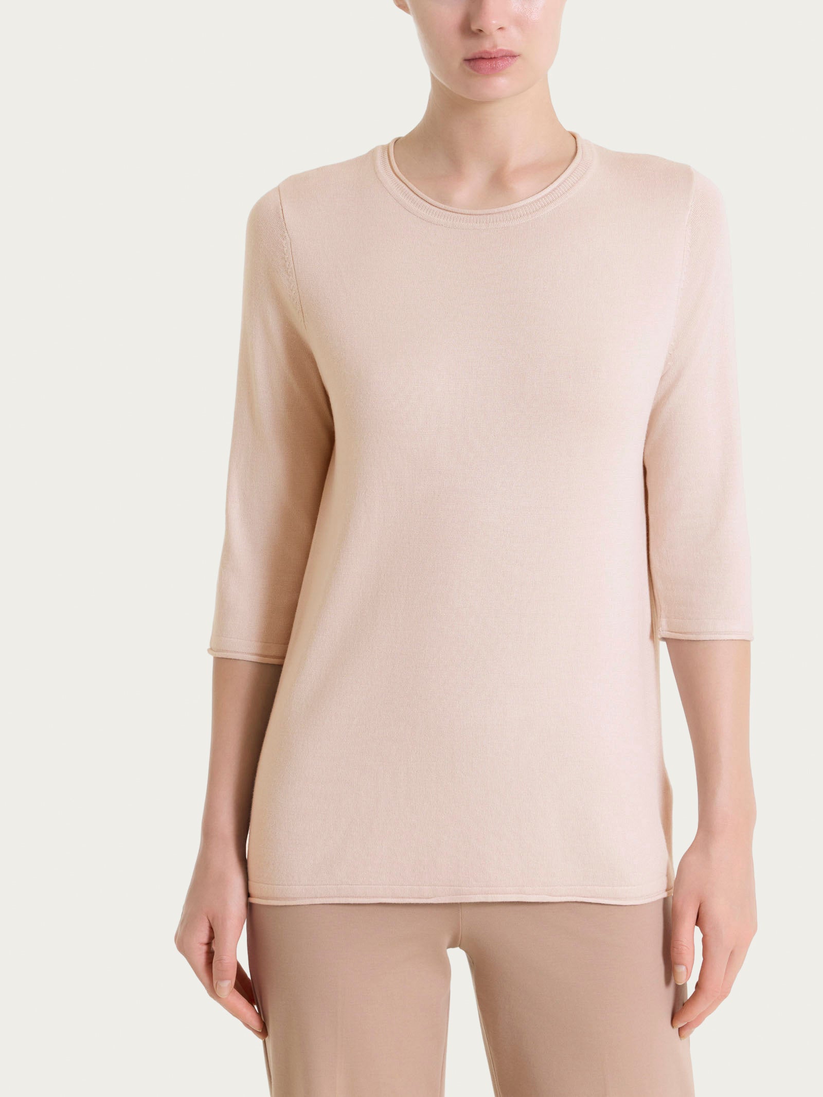 Ragno Summertime Maglia girocollo 3/4 cameo rose leggera