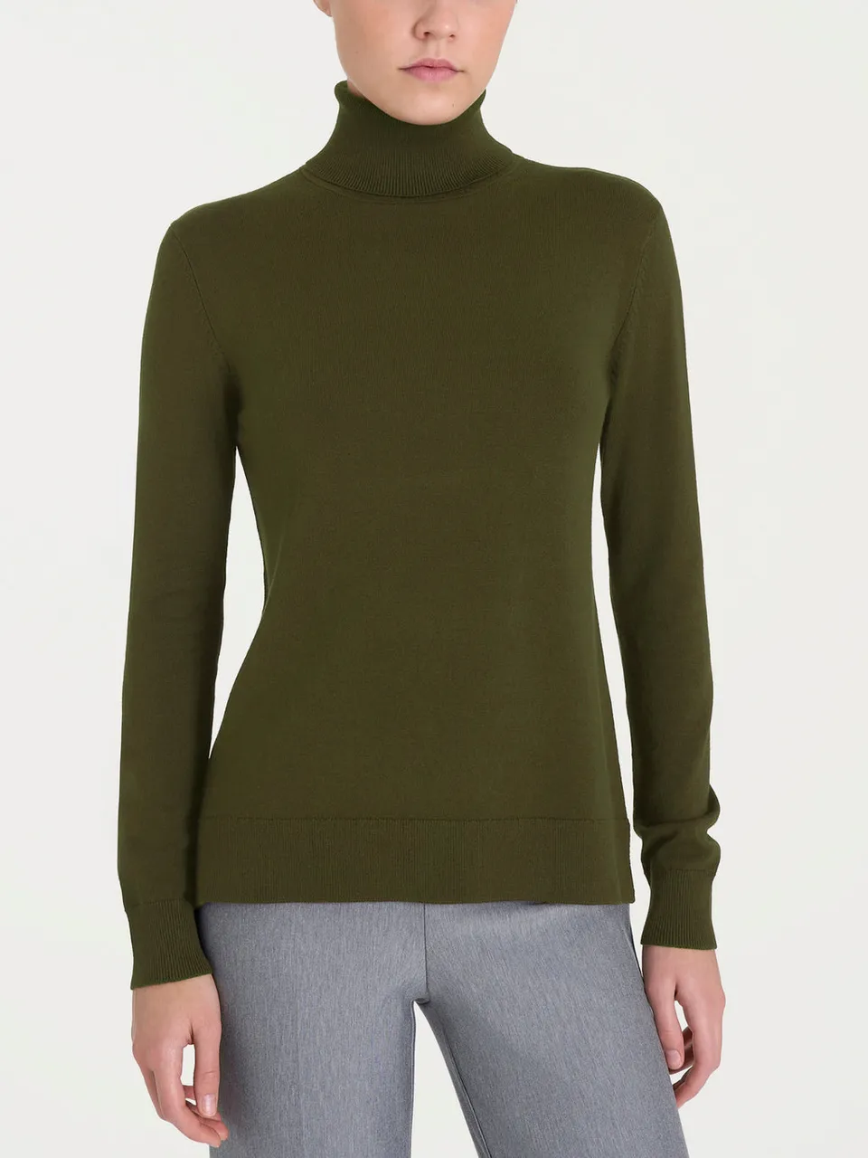 Ragno Four Seasons dolcevita maglione donna oliva viscosa